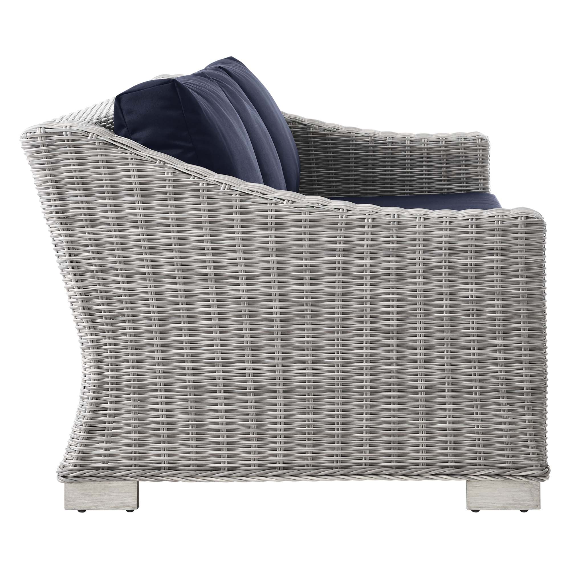 Modway Conway 4-Piece Outdoor Patio Wicker Rattan Furniture Set