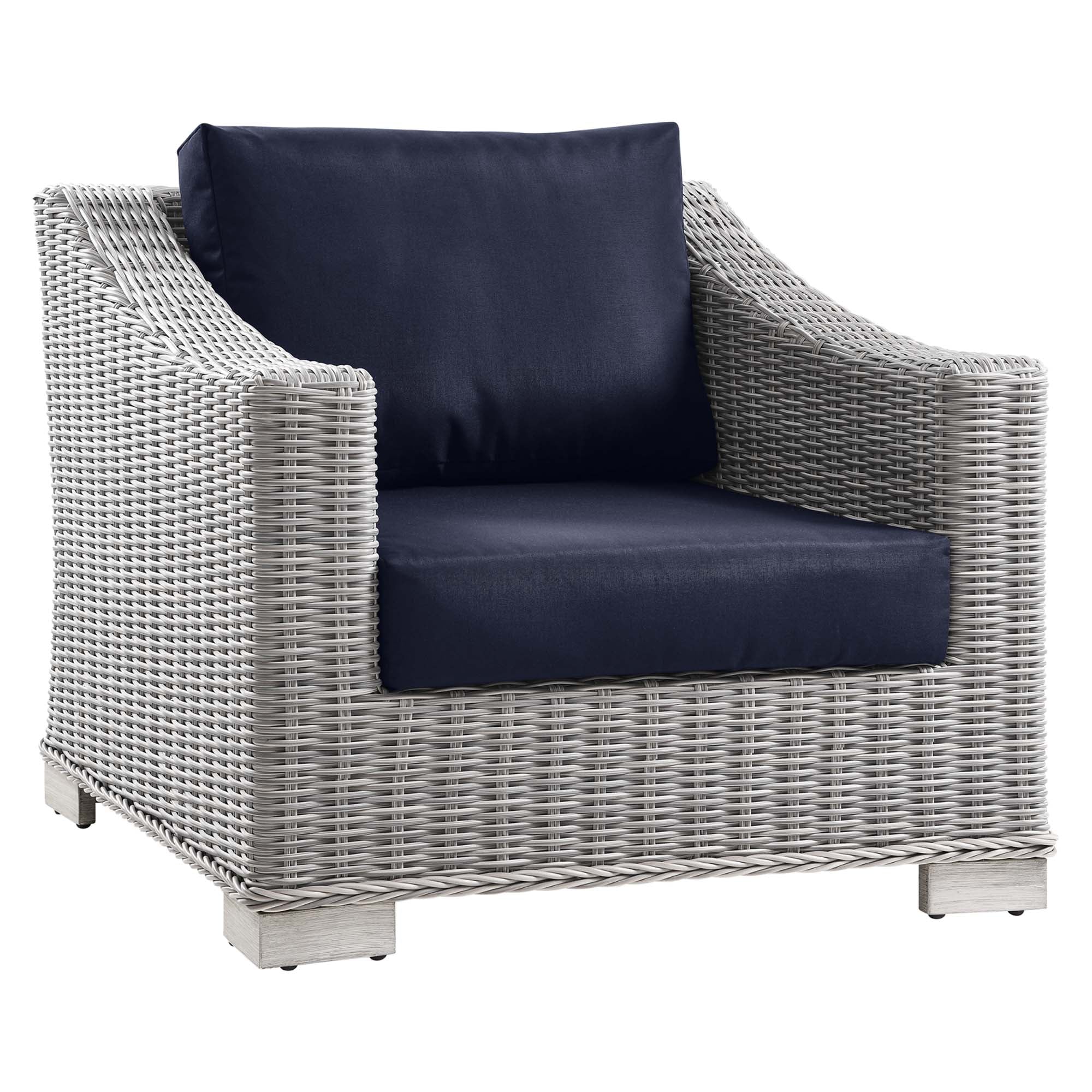 Modway Conway 4-Piece Outdoor Patio Wicker Rattan Furniture Set