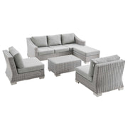 Modway Conway 5-Piece Outdoor Patio Wicker Rattan Furniture Set