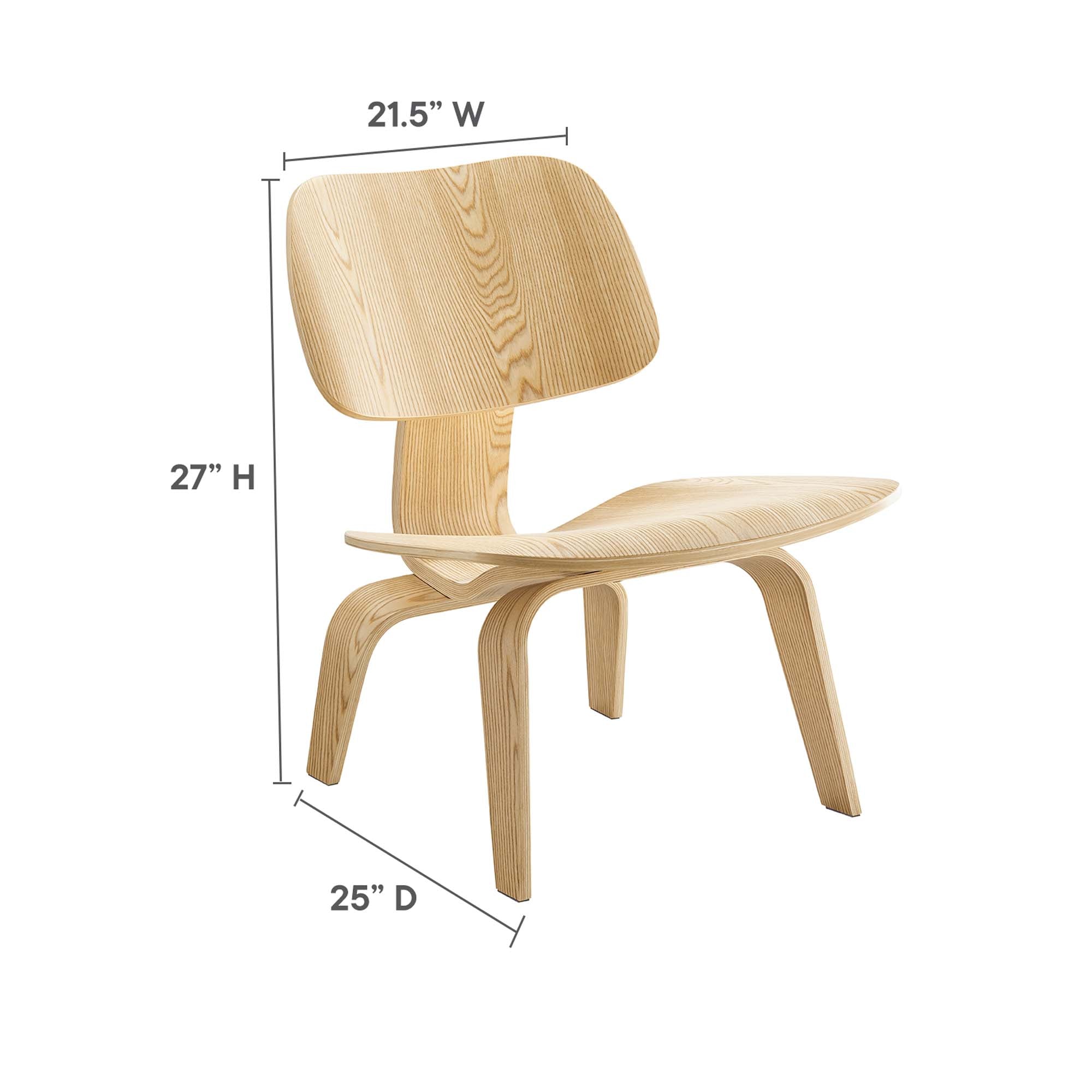 Modway Fathom Wood Lounge Chair