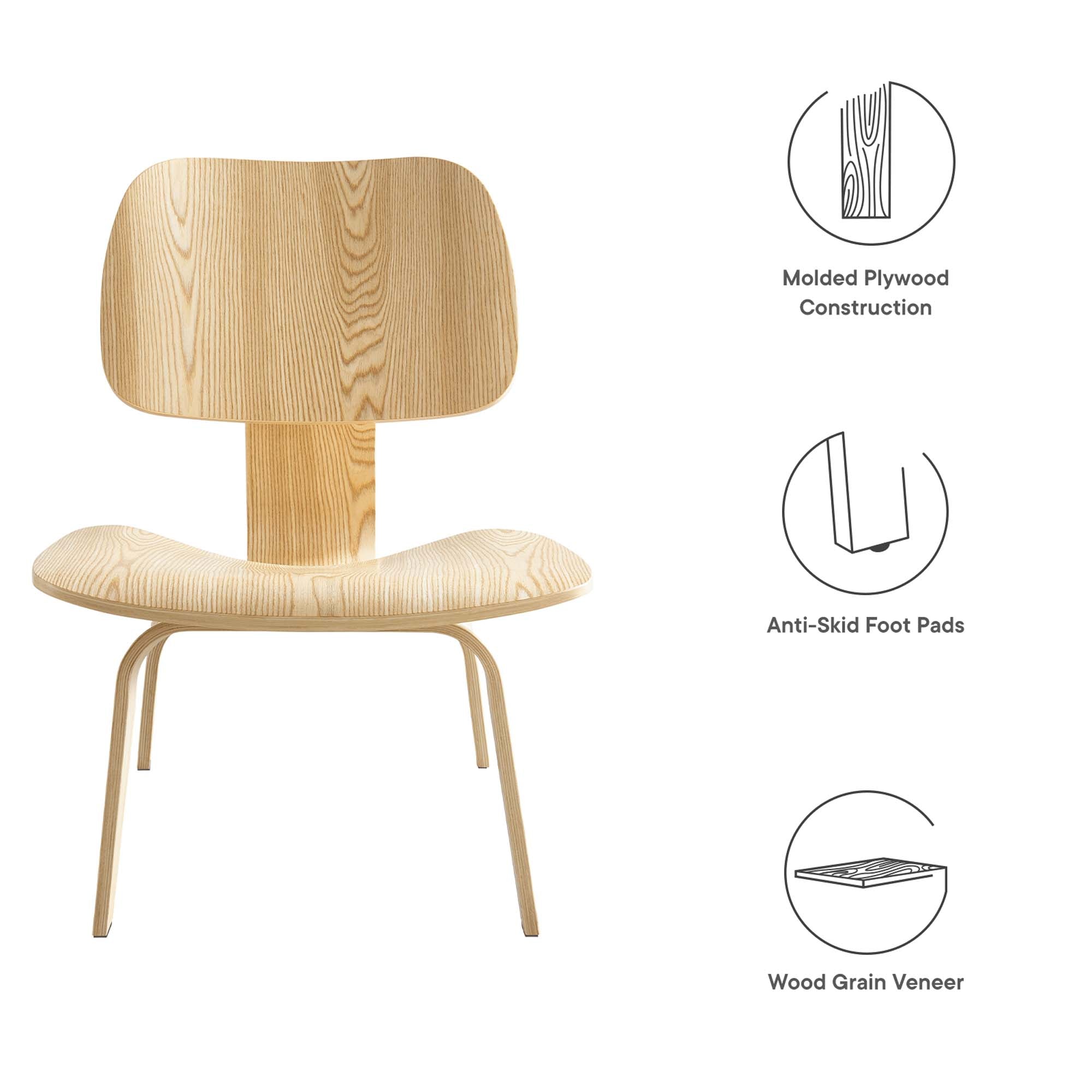 Modway Fathom Wood Lounge Chair