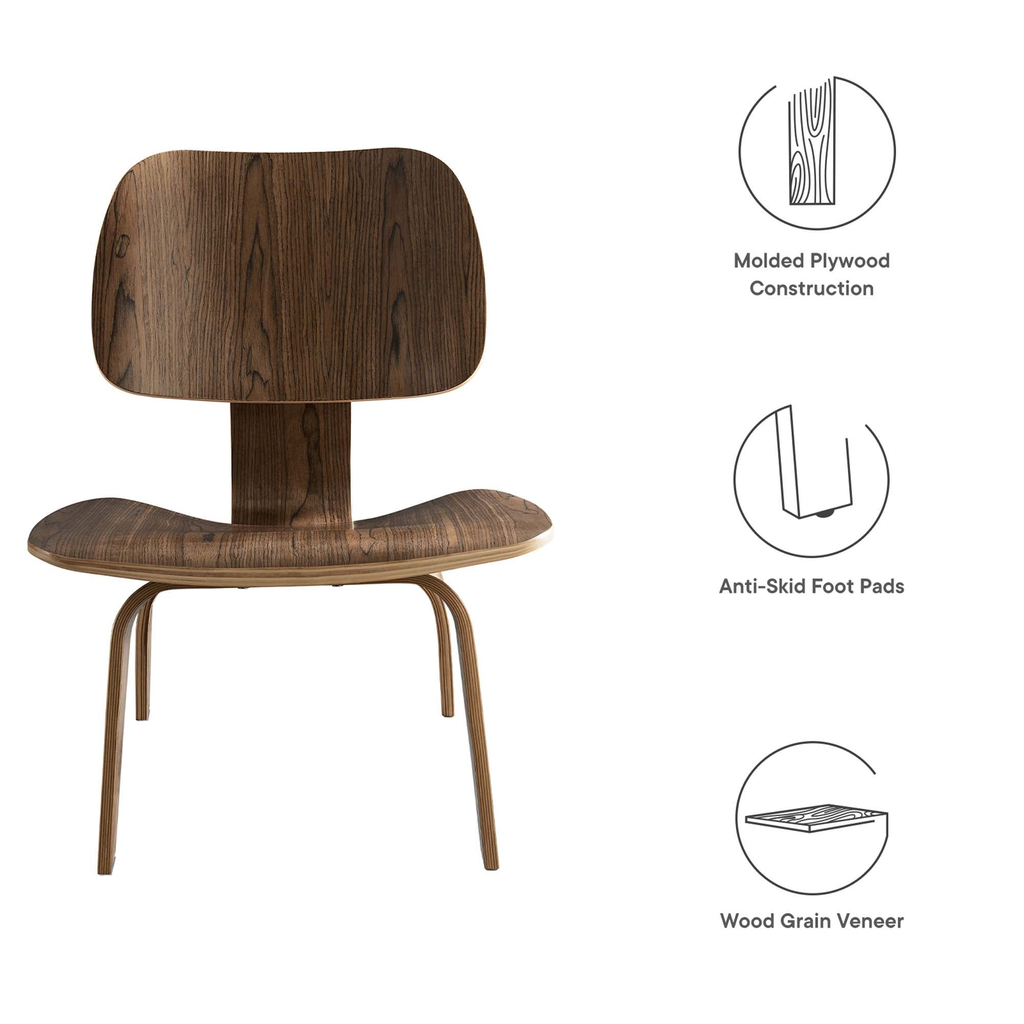 Modway Fathom Wood Lounge Chair