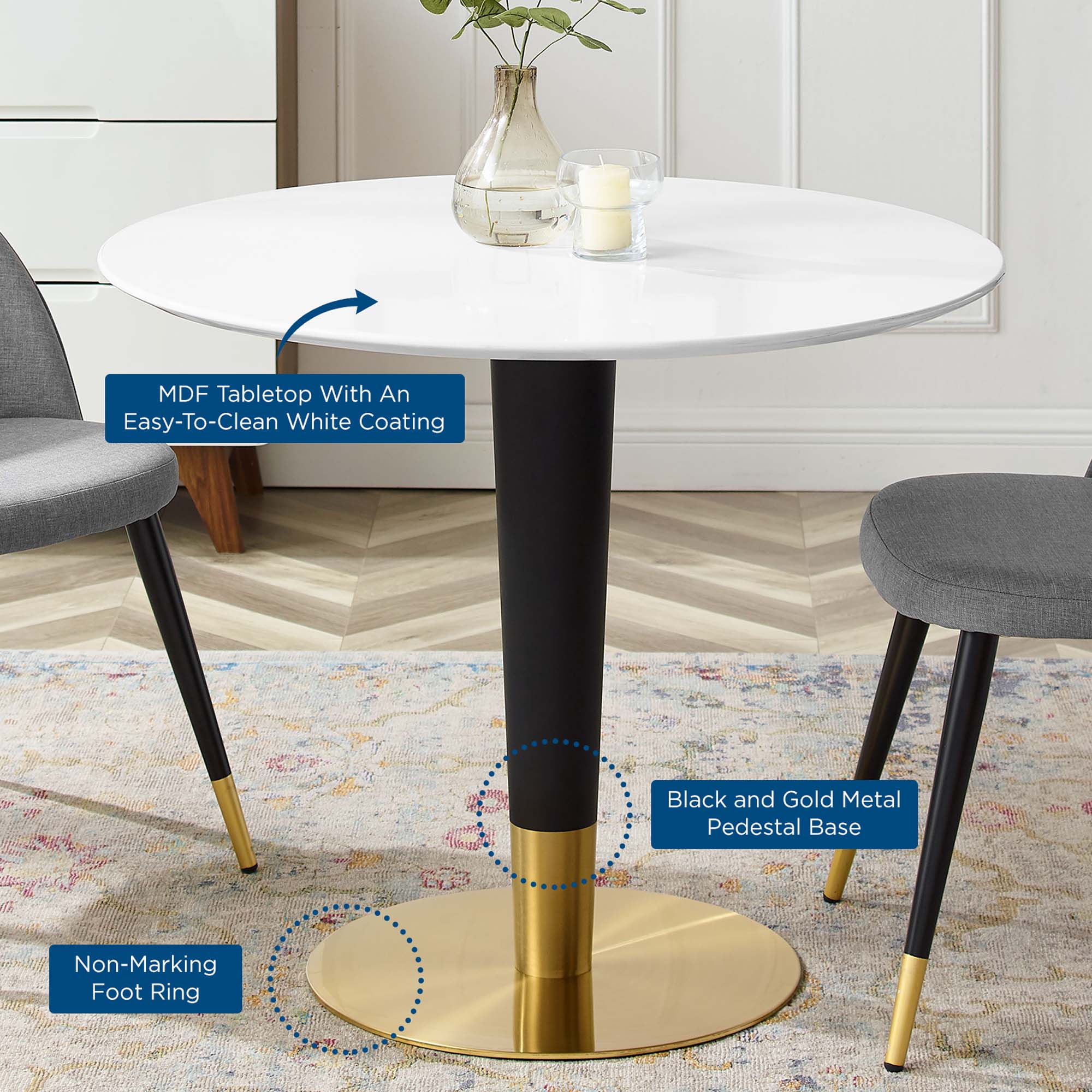 Modway Zinque 36" Dining Table