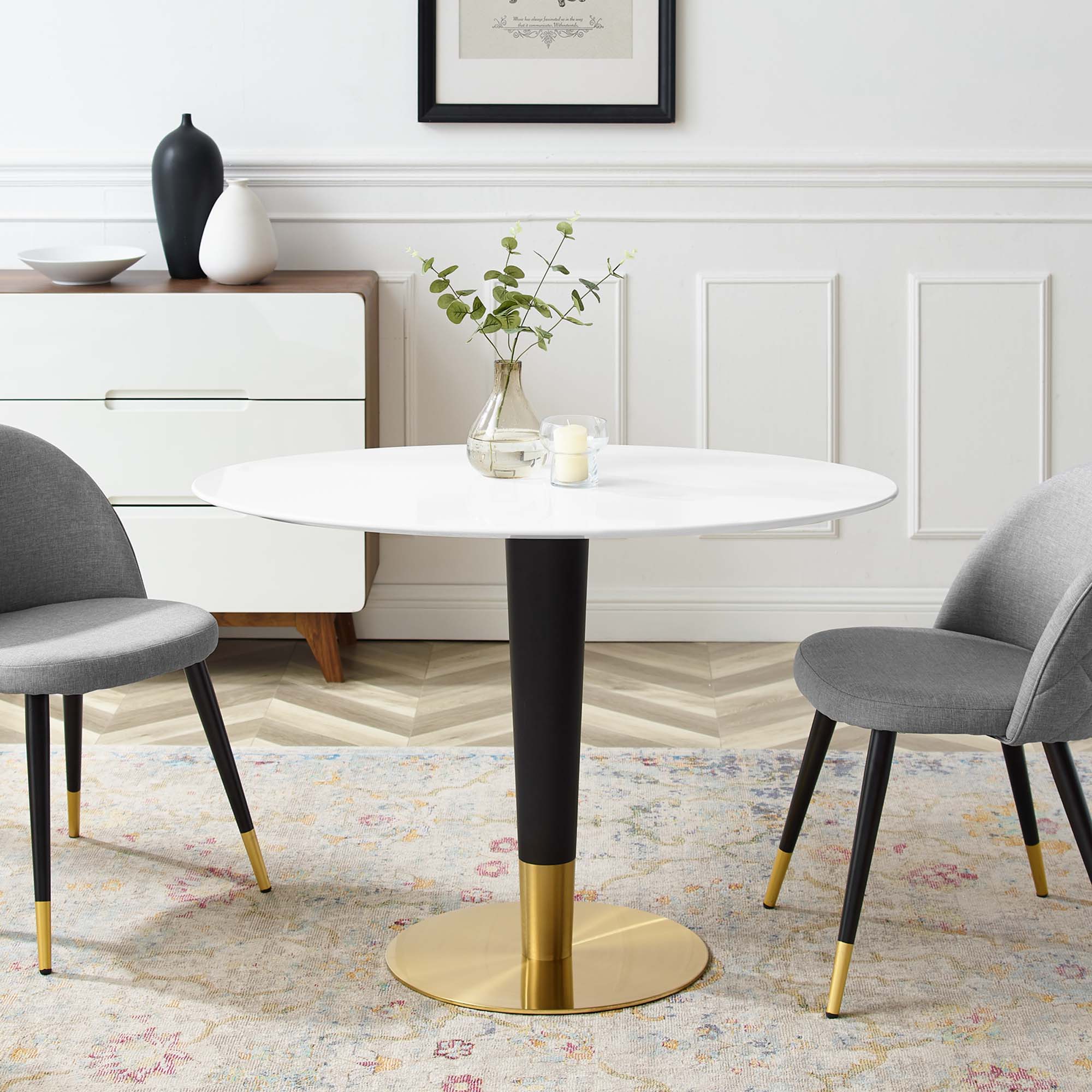 Modway Zinque 42" Oval Dining Table