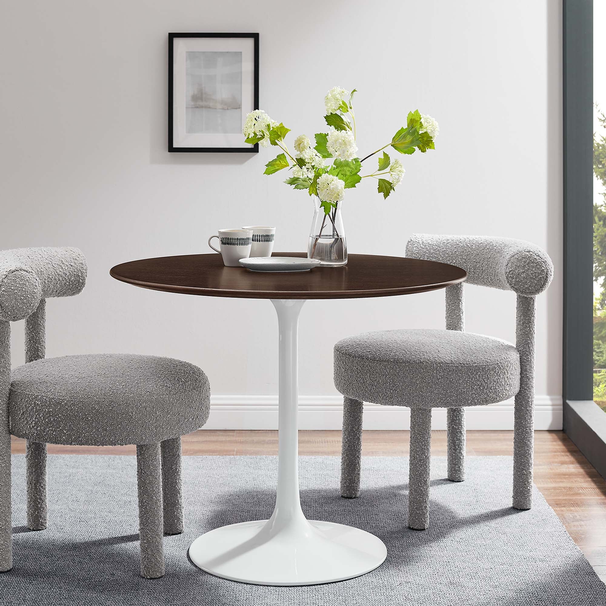 Modway Lippa 36" Round Wood Dining Table