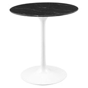 Modway Lippa 28" Round Faux Marble Dining Table