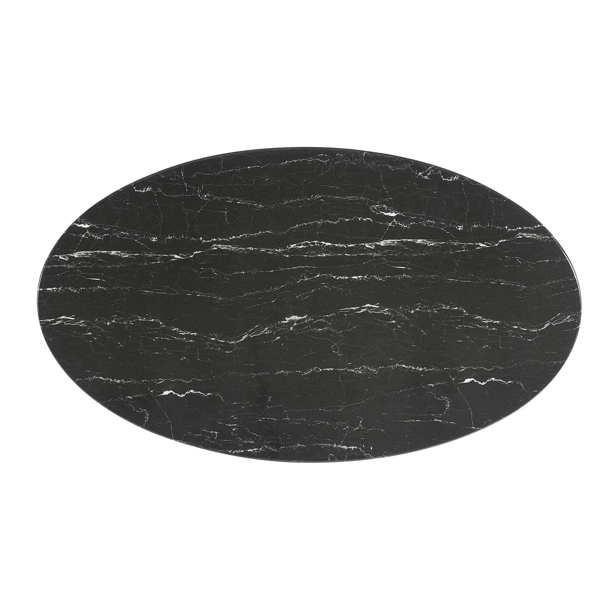 Modway Lippa 54" Oval Faux Marble Dining Table
