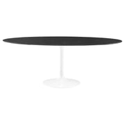 Modway Lippa 78" Oval Faux Marble Dining Table