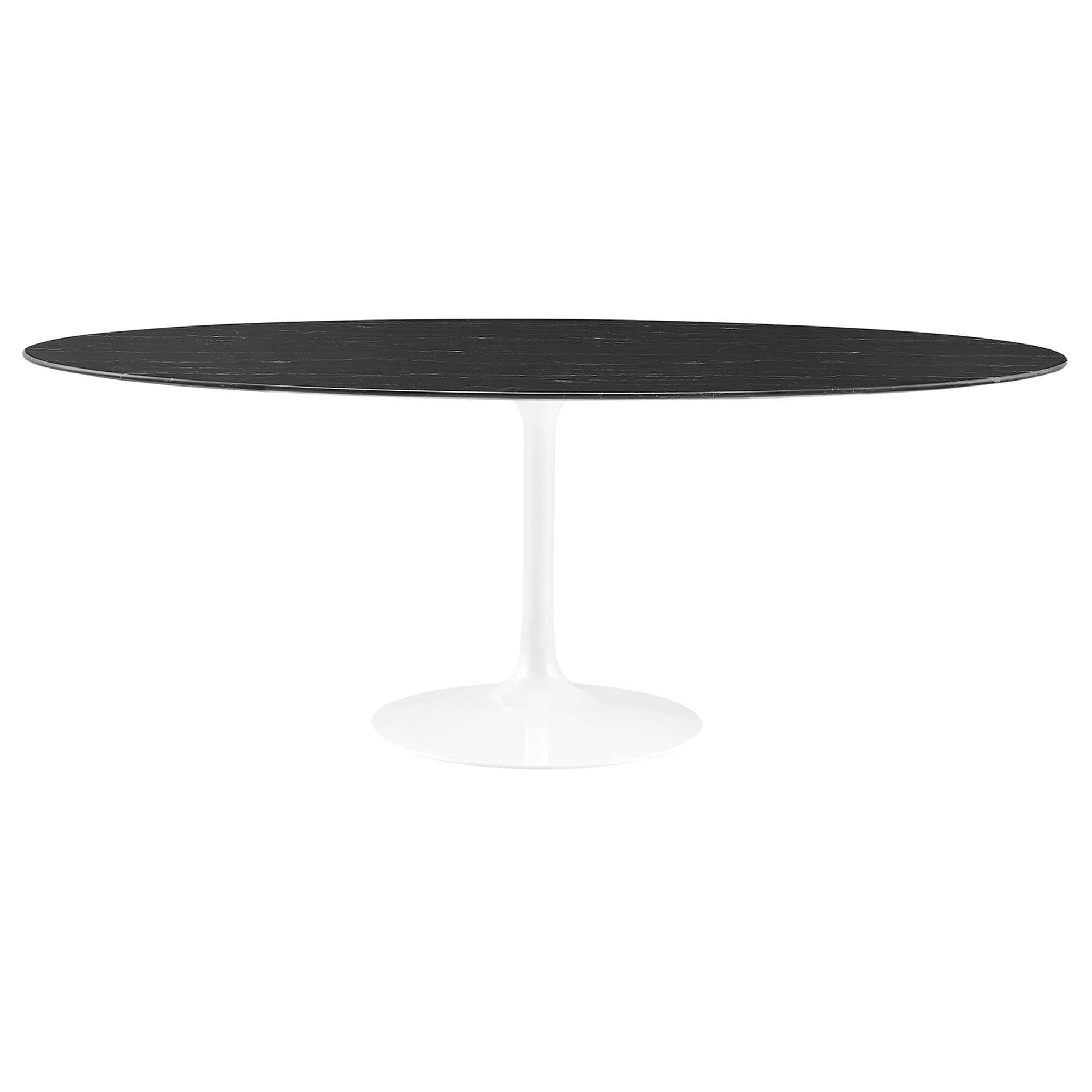 Modway Lippa 78" Oval Faux Marble Dining Table