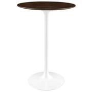 Modway Lippa 28" Round Wood Bar Table
