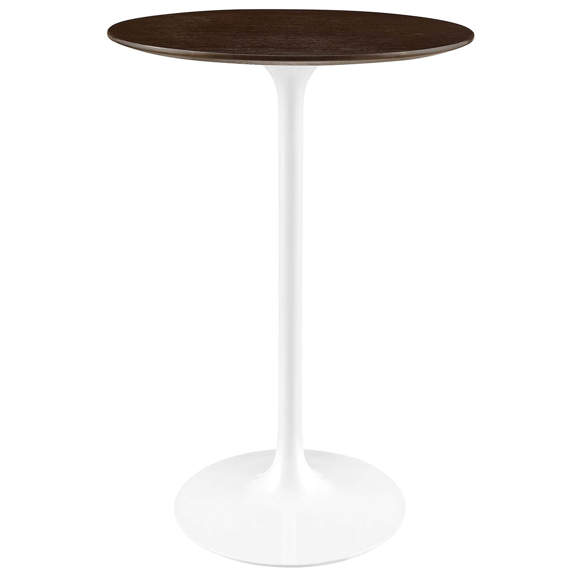 Modway Lippa 28" Round Wood Bar Table