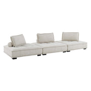 Modway Saunter 3-Piece Tufted Fabric Fabric Sofa