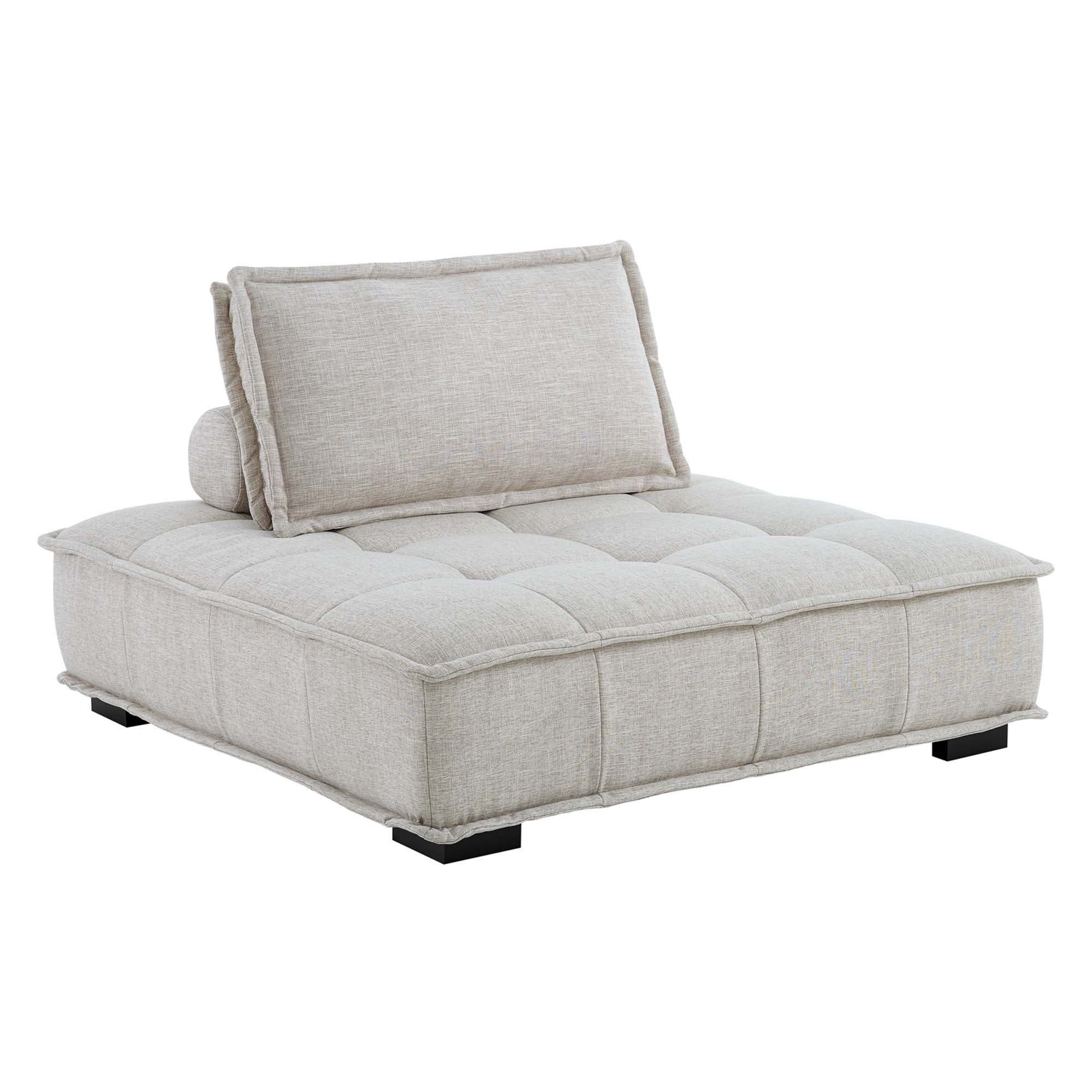 Modway Saunter 5-Piece Tufted Fabric Fabric Sectional Sofa