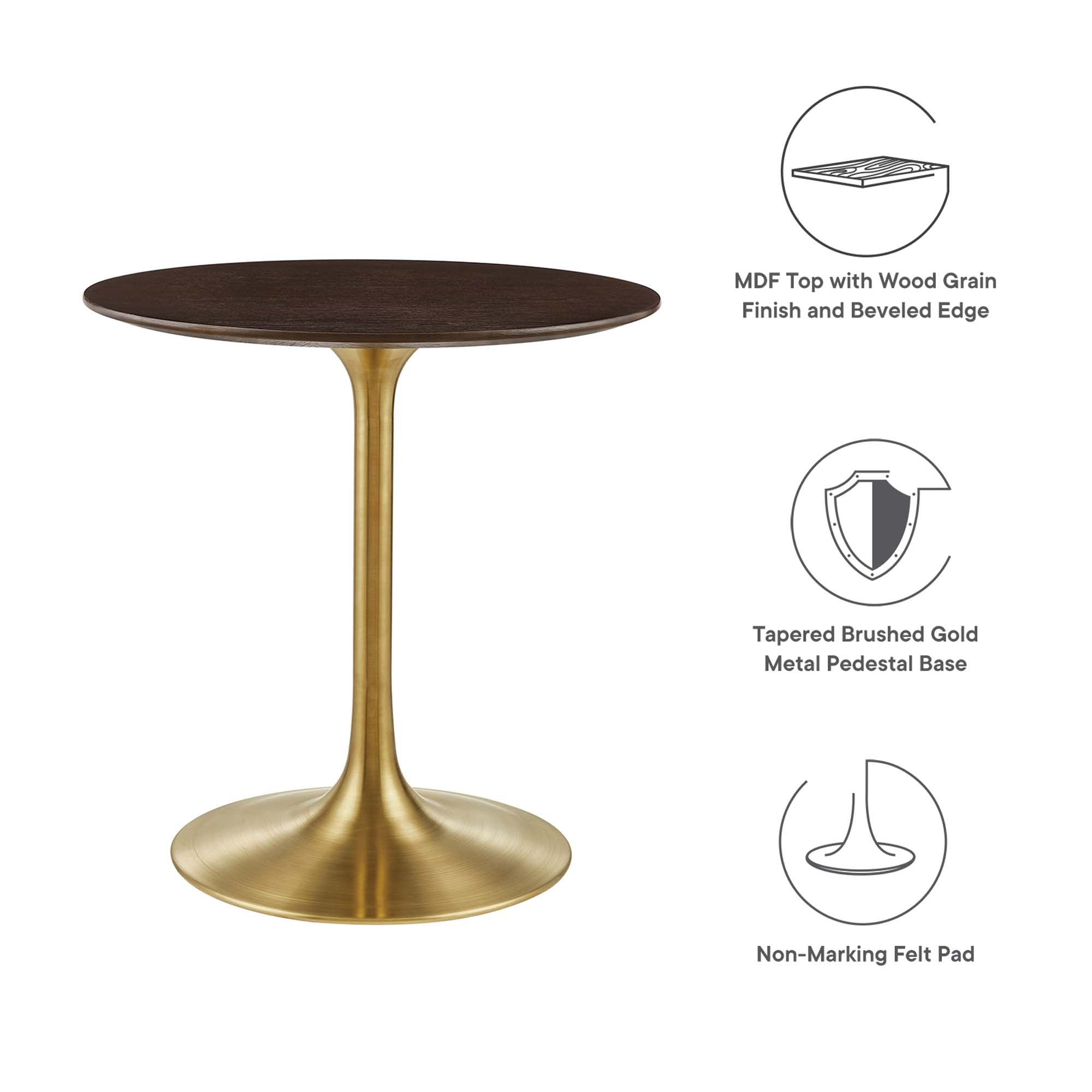 Modway Lippa 28" Round Wood Dining Table