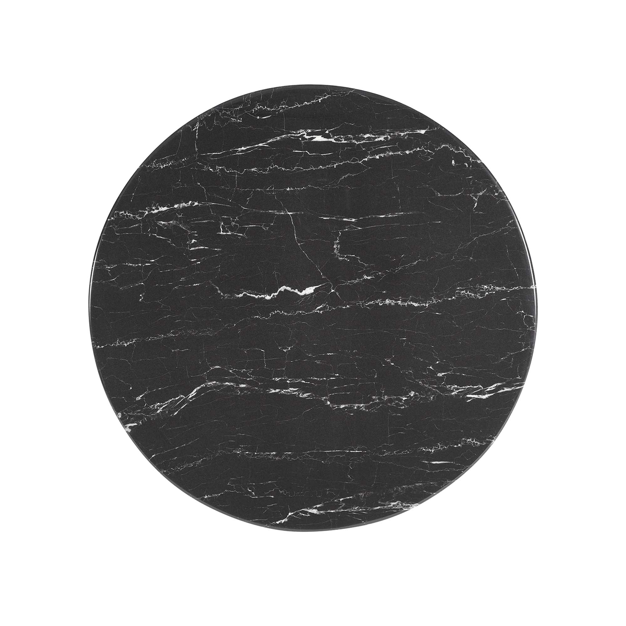 Modway Lippa 28" Round Faux Marble Dining Table