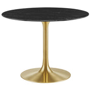 Modway Lippa 40" Round Faux Marble Dining Table