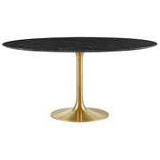 Modway Lippa 60" Round Faux Marble Dining Table