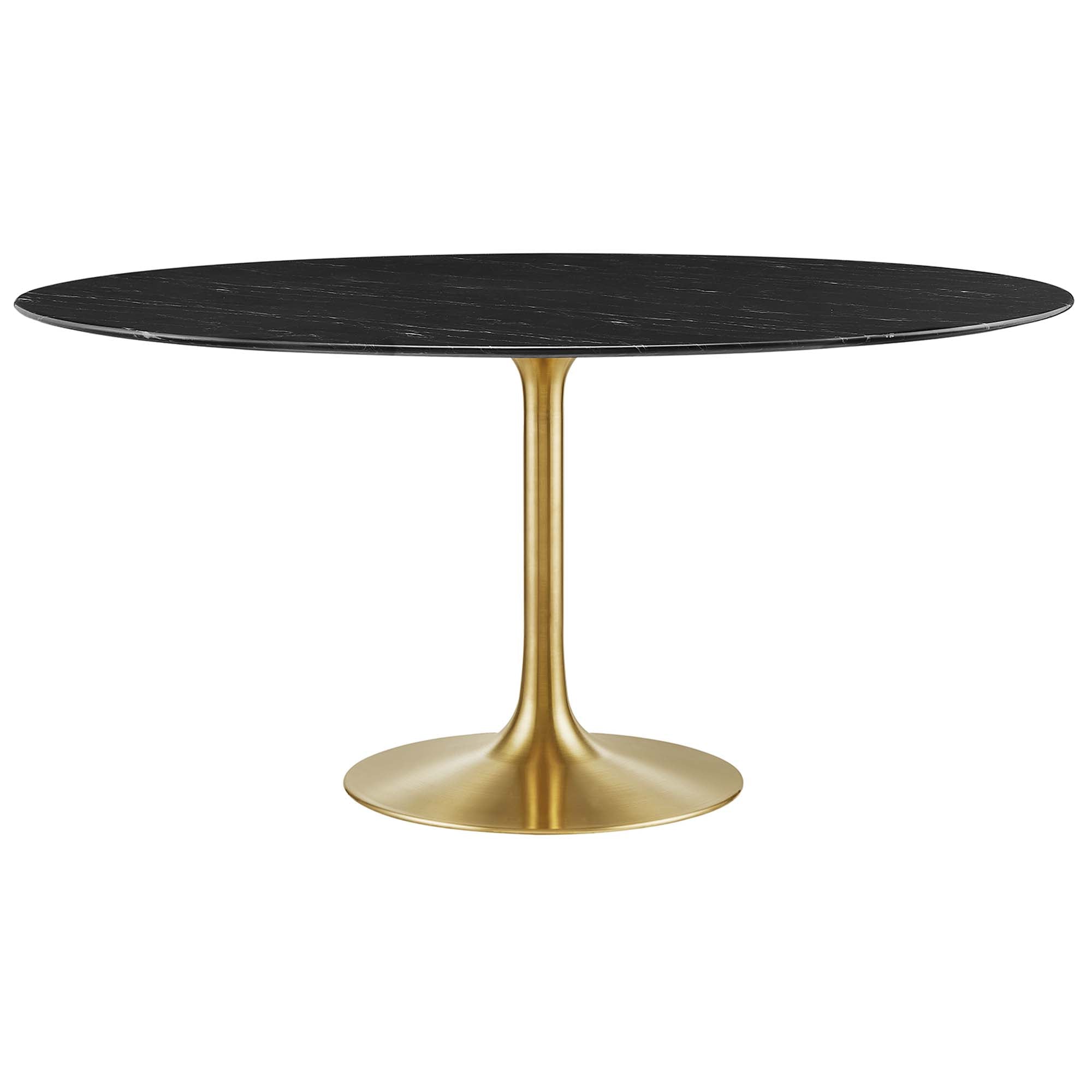 Modway Lippa 60" Round Faux Marble Dining Table
