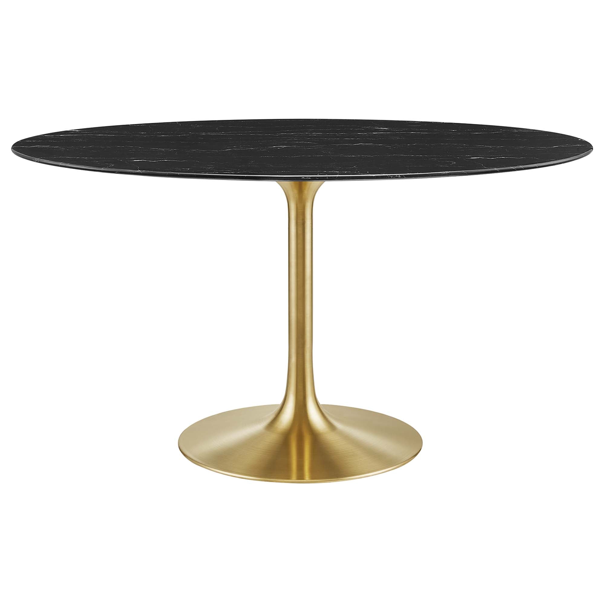 Modway Lippa 54" Oval Faux Marble Dining Table