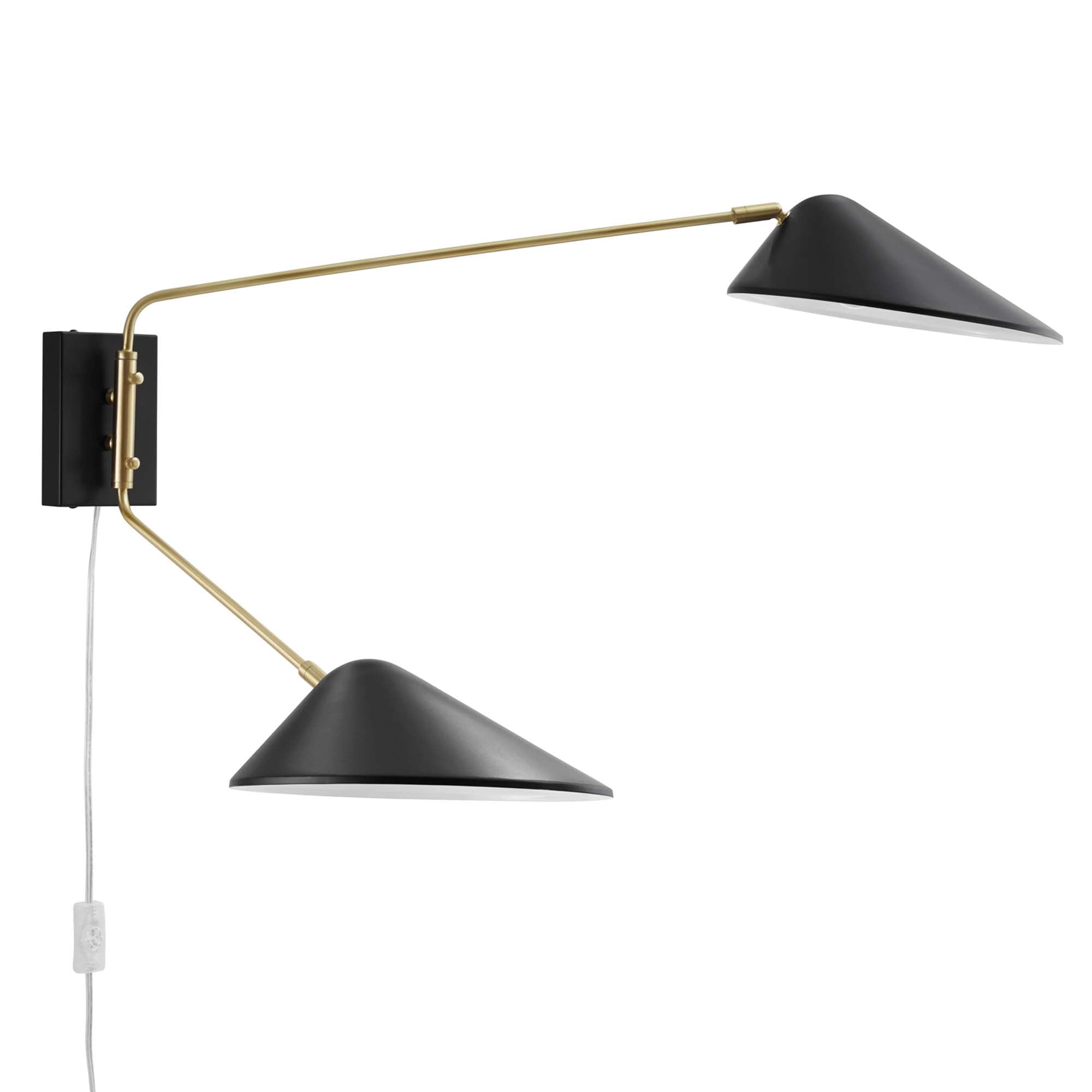Modway Journey 2-Light Swing Arm Wall Sconce