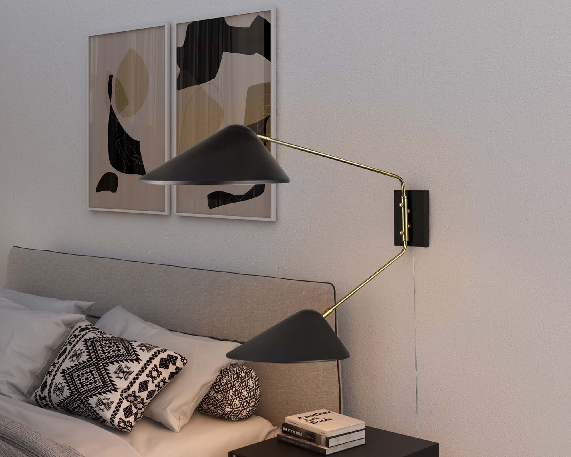 Modway Journey 2-Light Swing Arm Wall Sconce