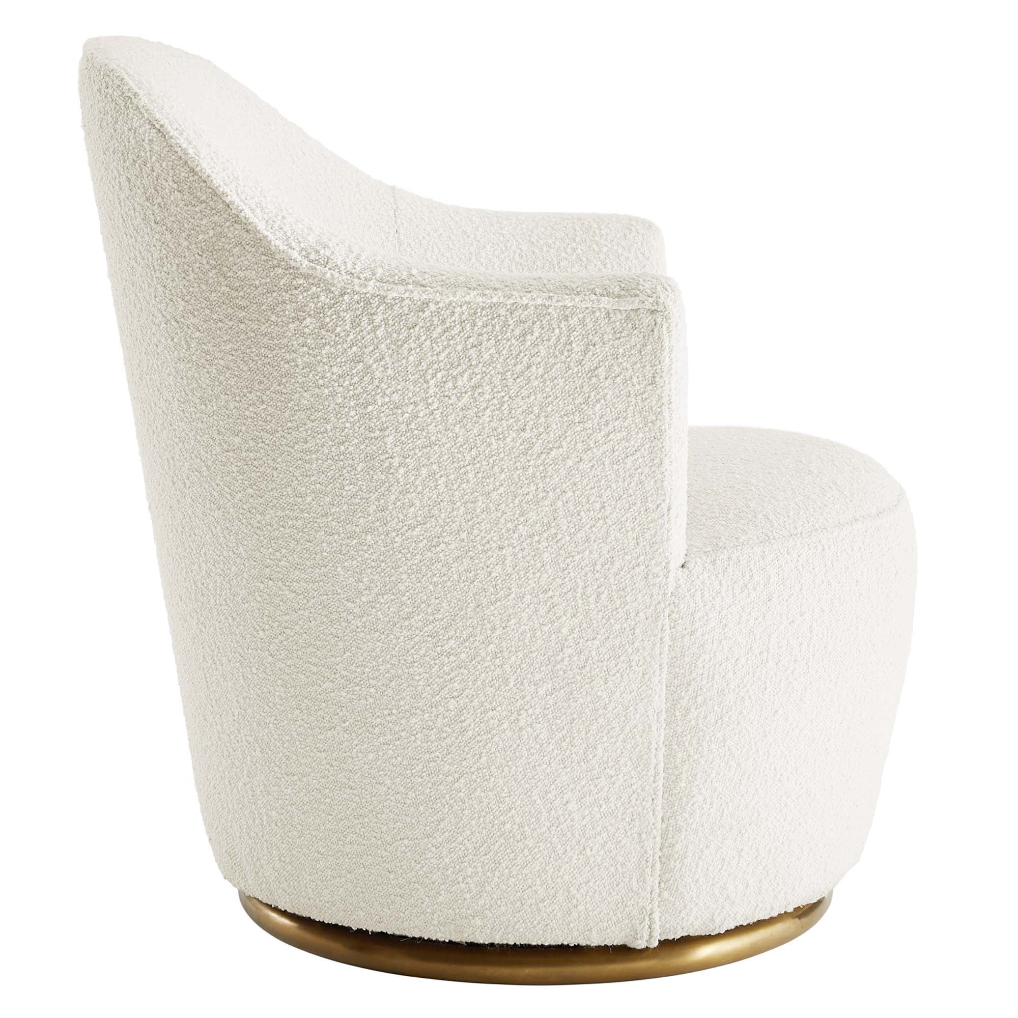 Modway Nora Boucle Upholstered Swivel Chair