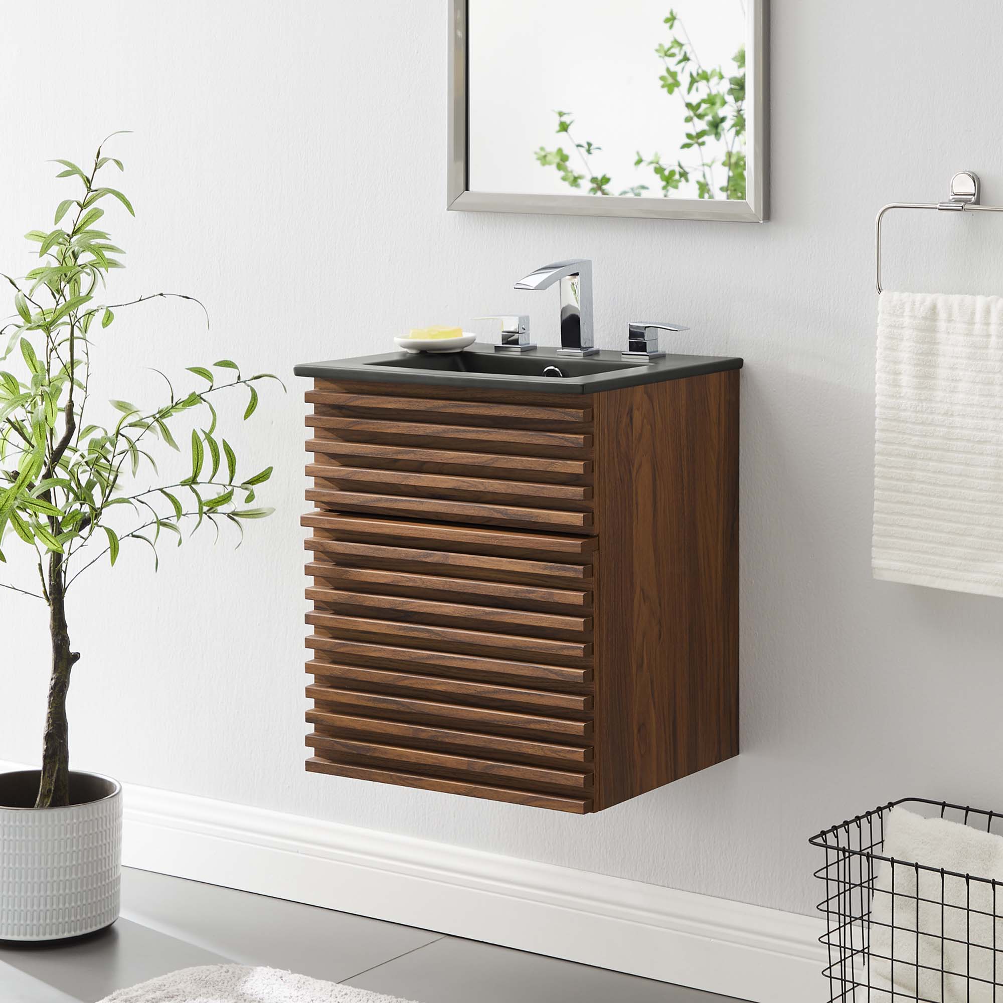 Modway Render 18" Wall-Mount Bathroom Vanity