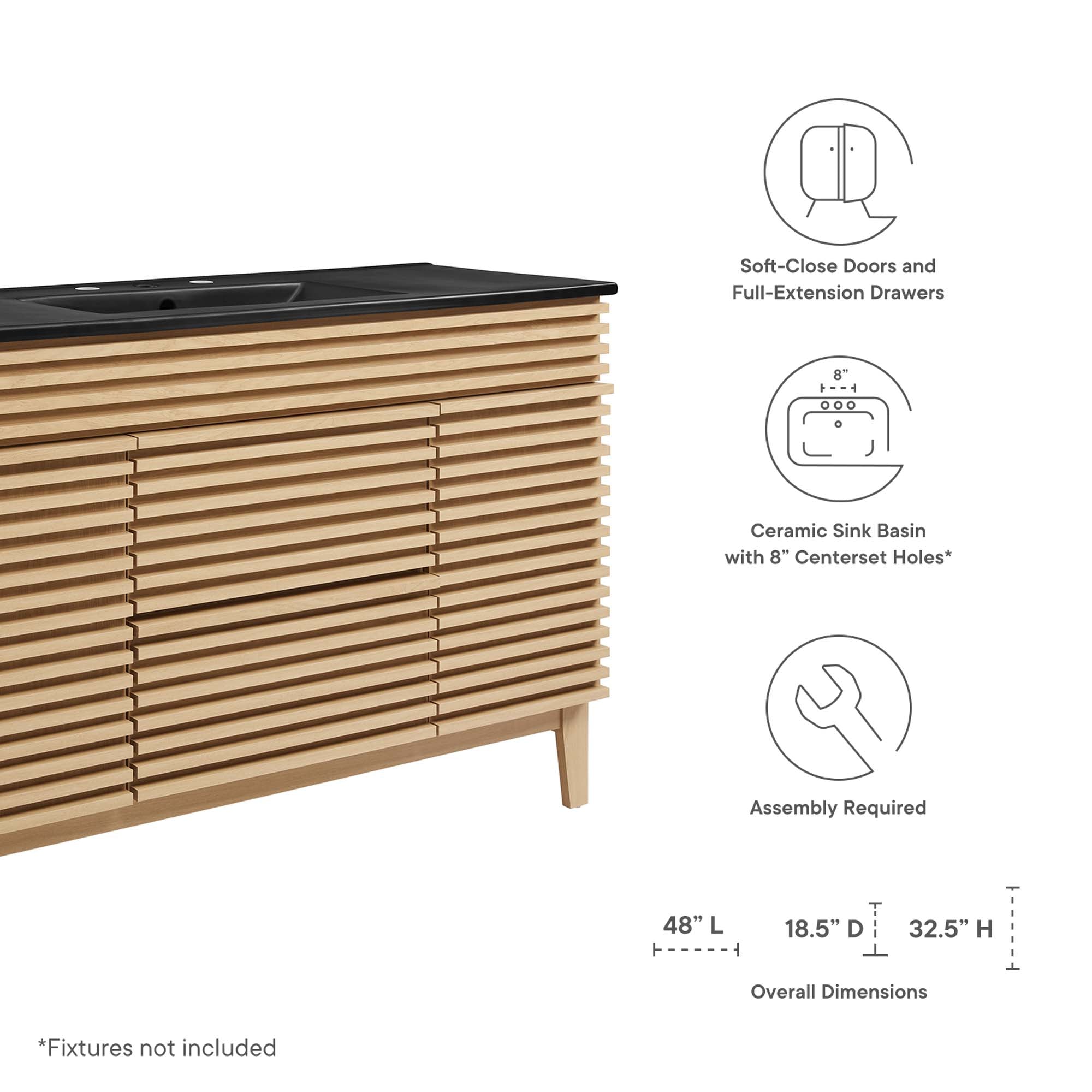 Modway Render 48" Single Sink Bathroom Vanity
