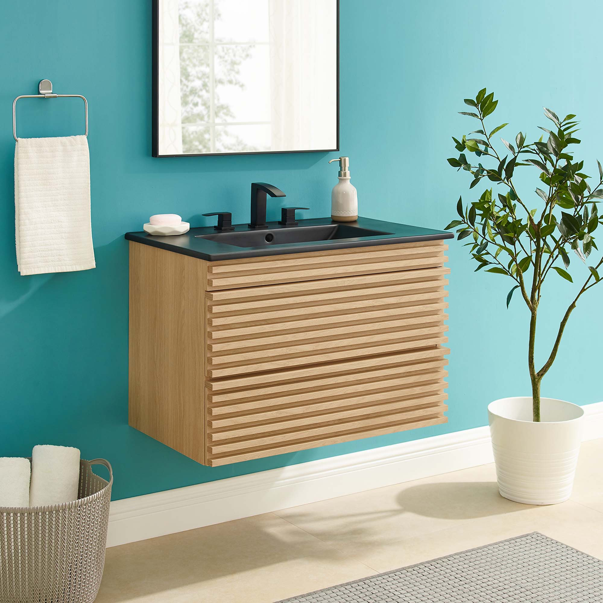 Modway Render 30" Wall-Mount Bathroom Vanity