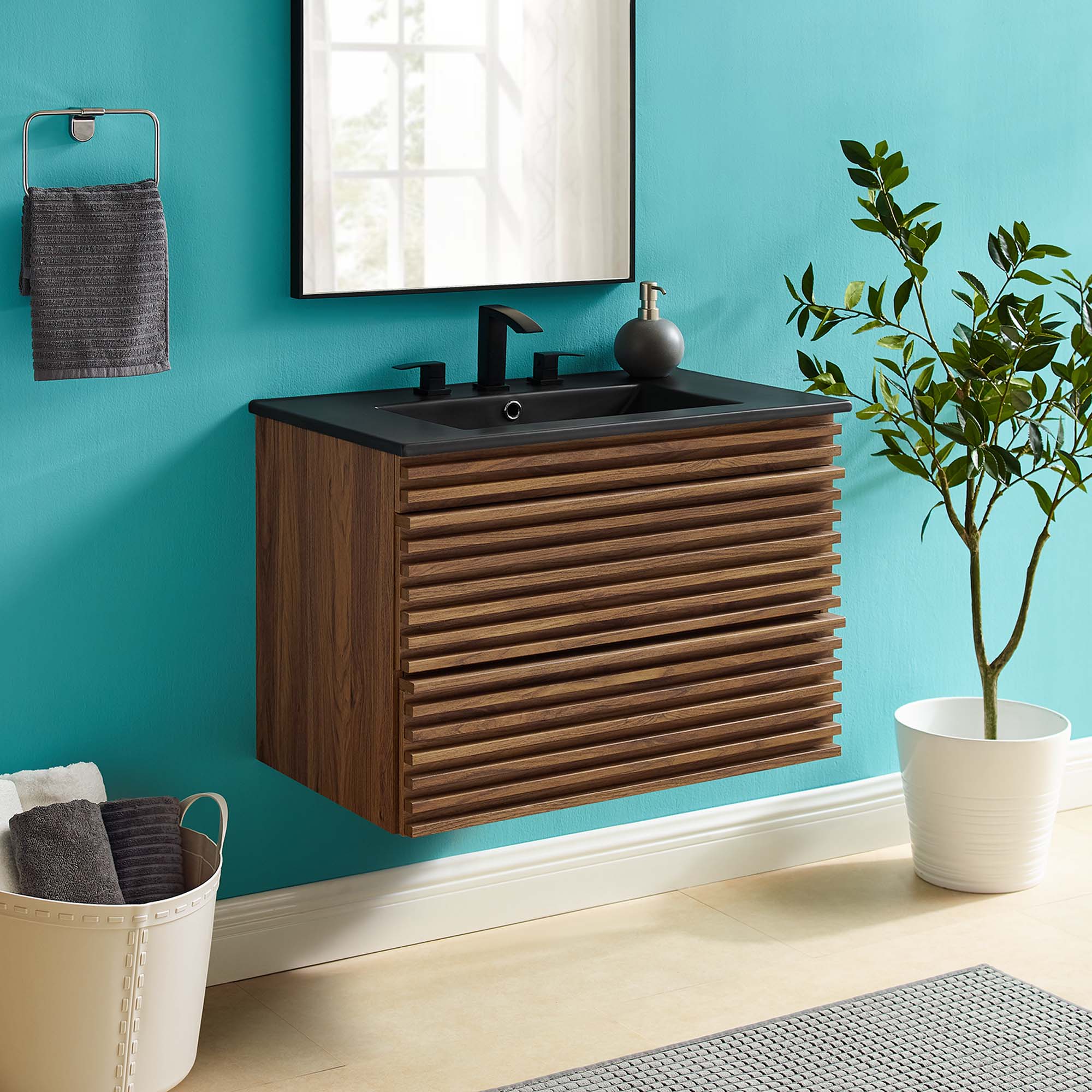 Modway Render 30" Wall-Mount Bathroom Vanity