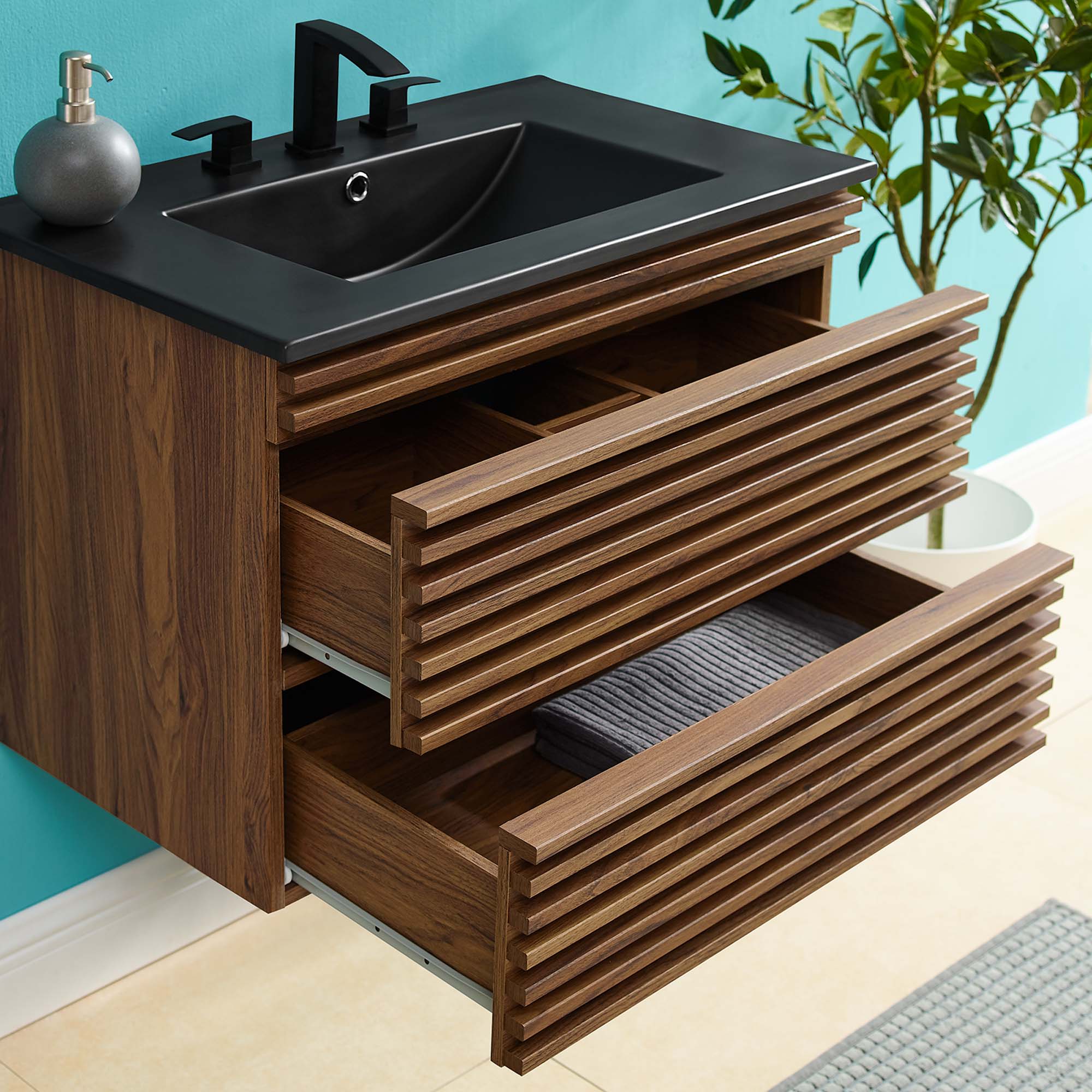 Modway Render 30" Wall-Mount Bathroom Vanity