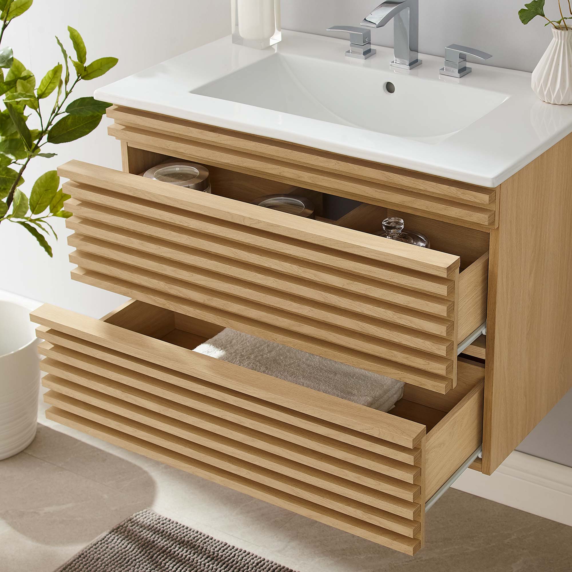 Modway Render 30" Wall-Mount Bathroom Vanity