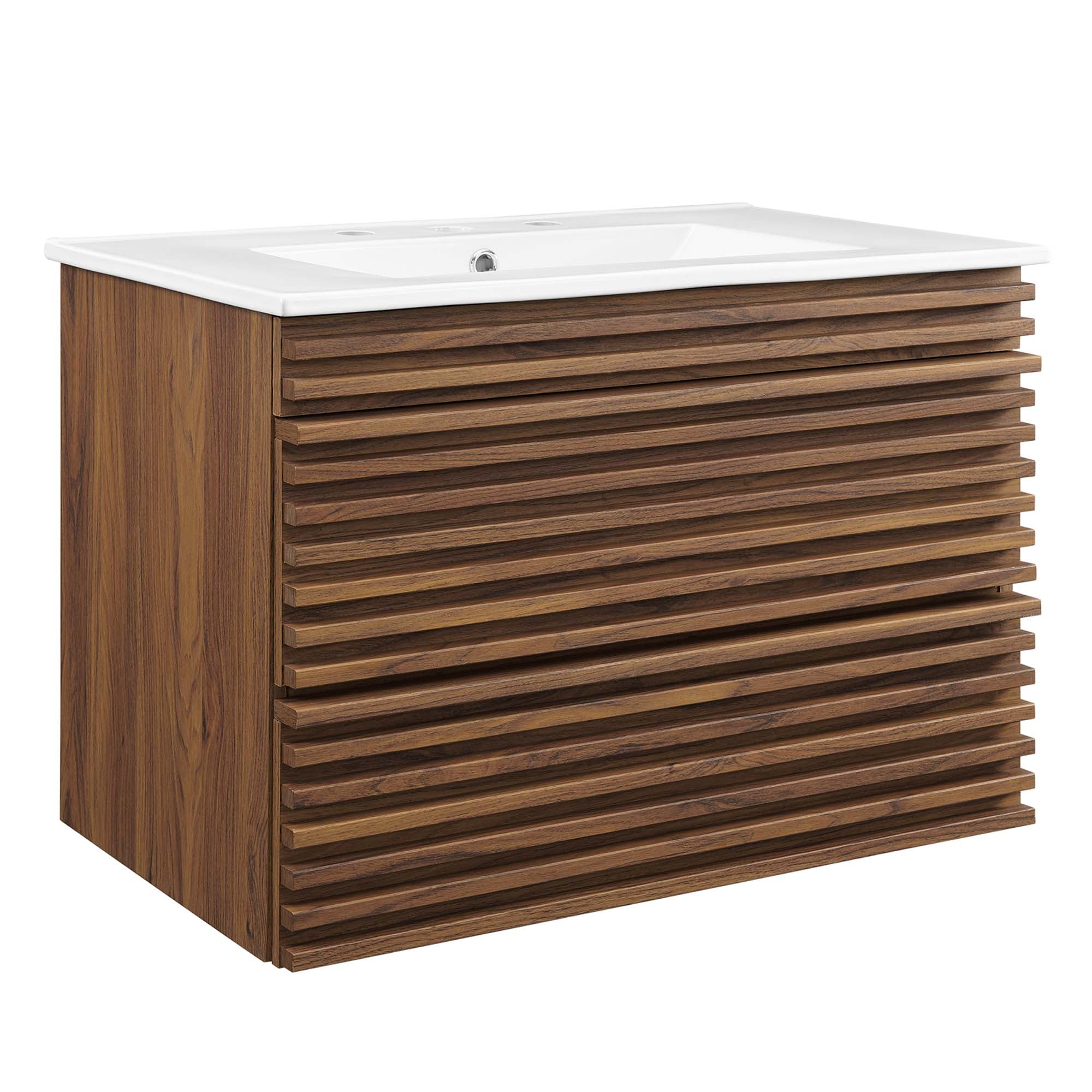 Modway Render 30" Wall-Mount Bathroom Vanity