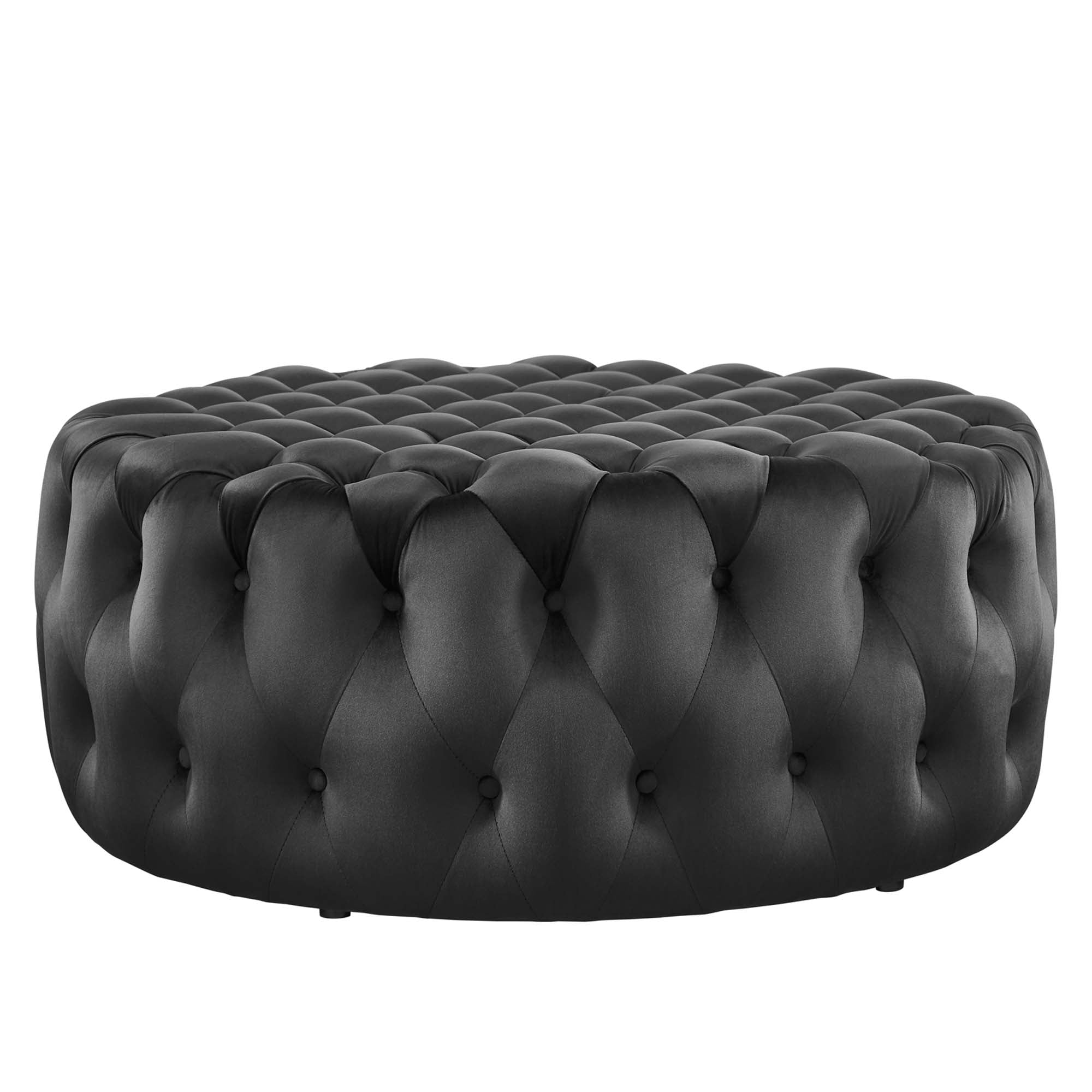 Modway Amour Tufted Button Large Round Performance Velvet Ottoman