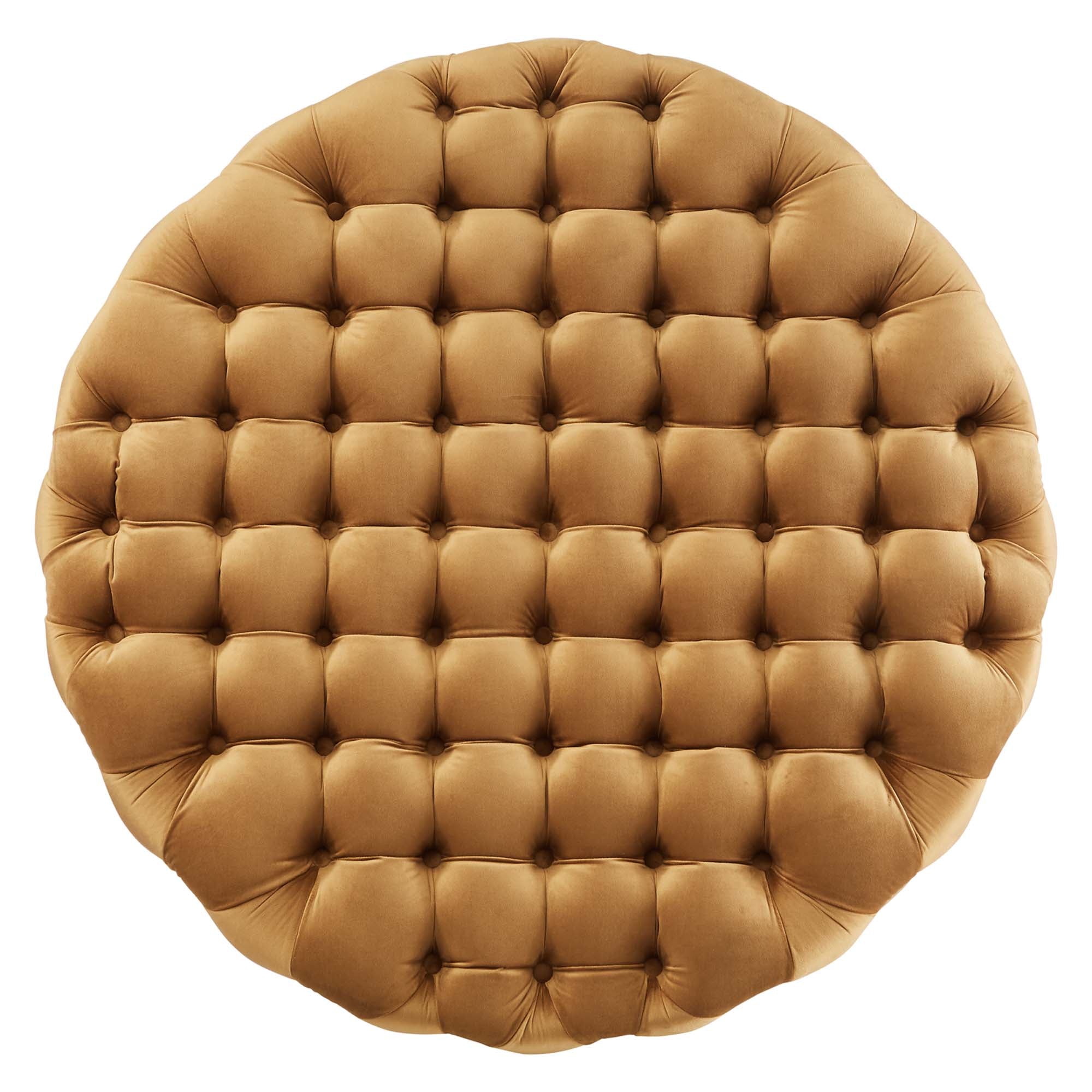 Modway Amour Tufted Button Large Round Performance Velvet Ottoman