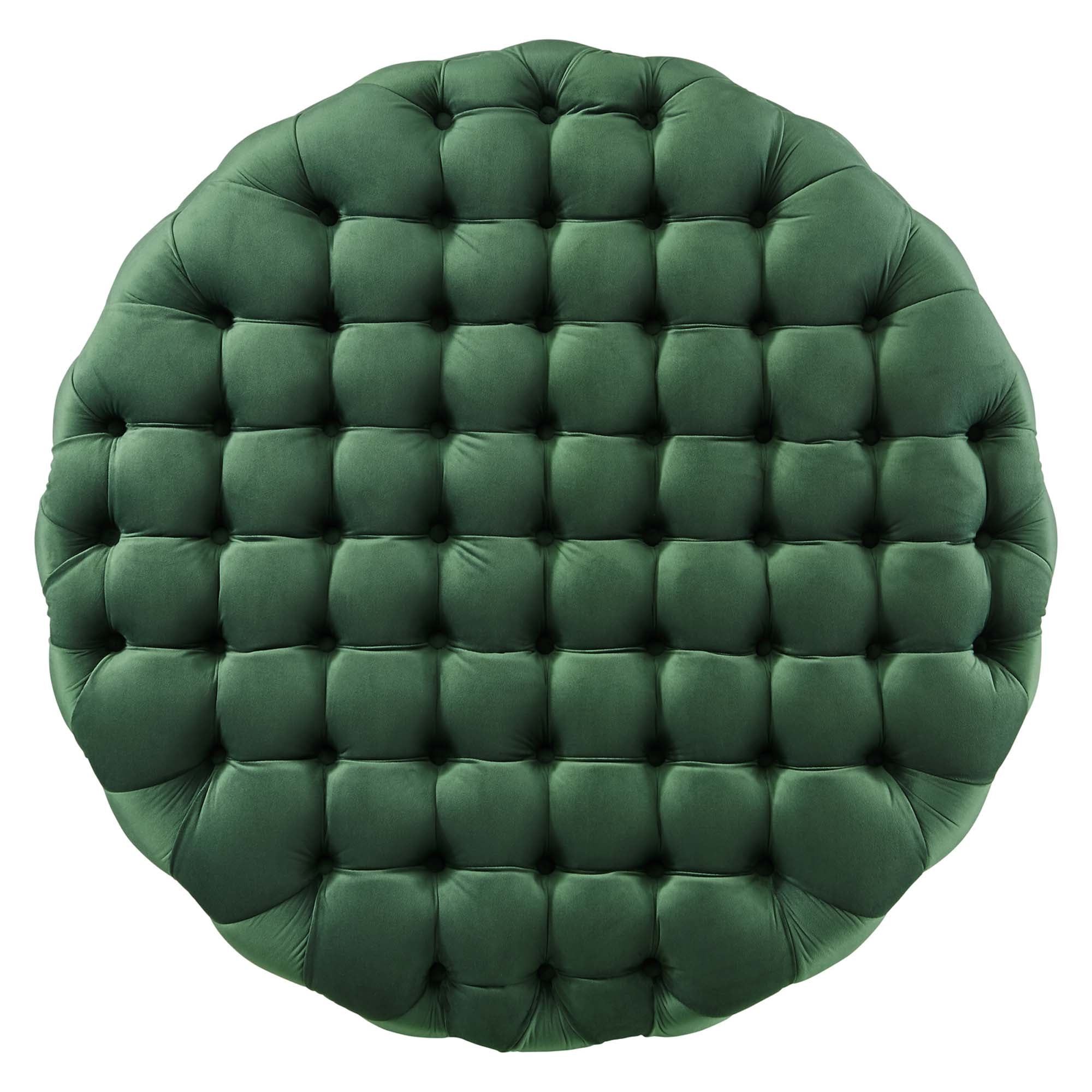 Modway Amour Tufted Button Large Round Performance Velvet Ottoman