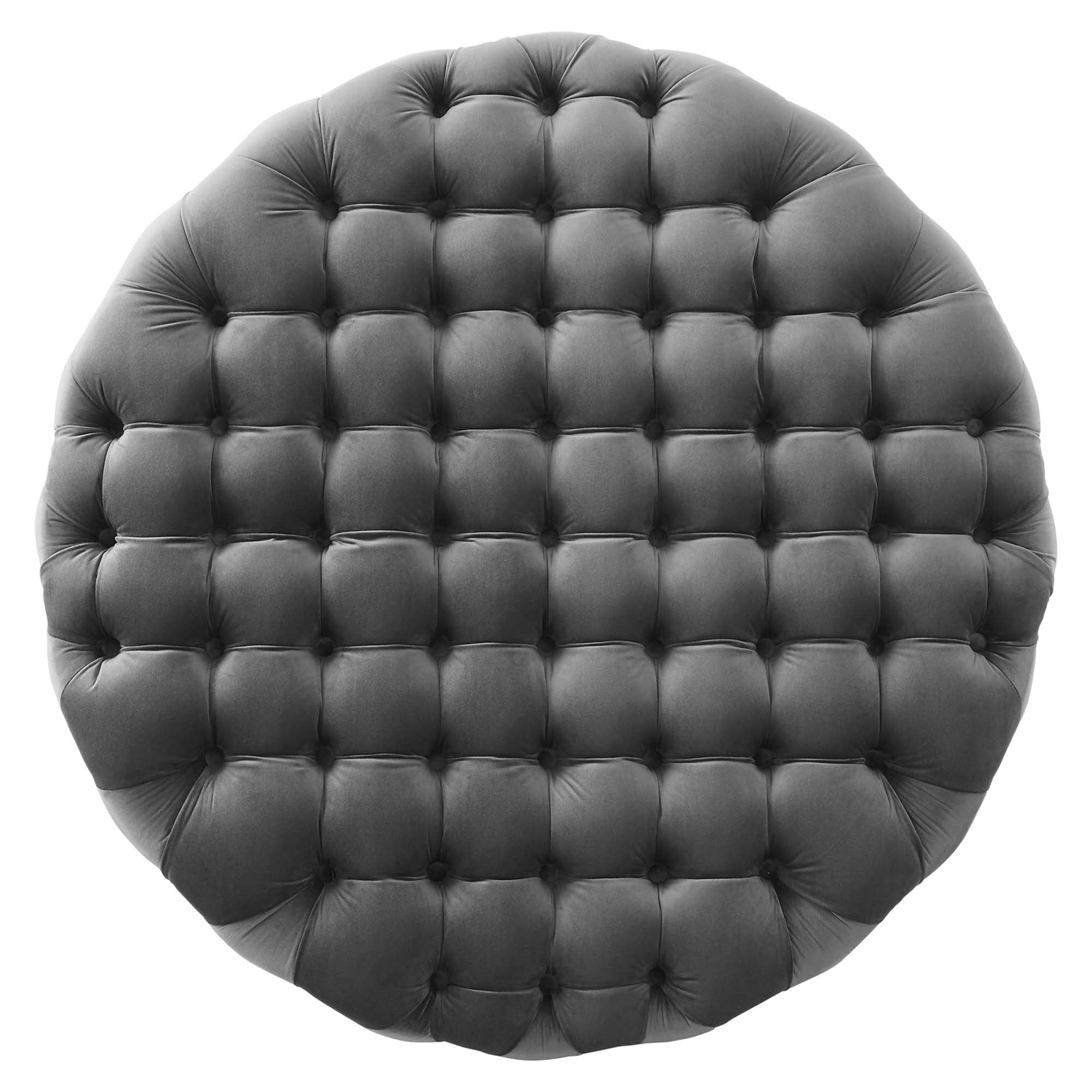 Modway Amour Tufted Button Large Round Performance Velvet Ottoman