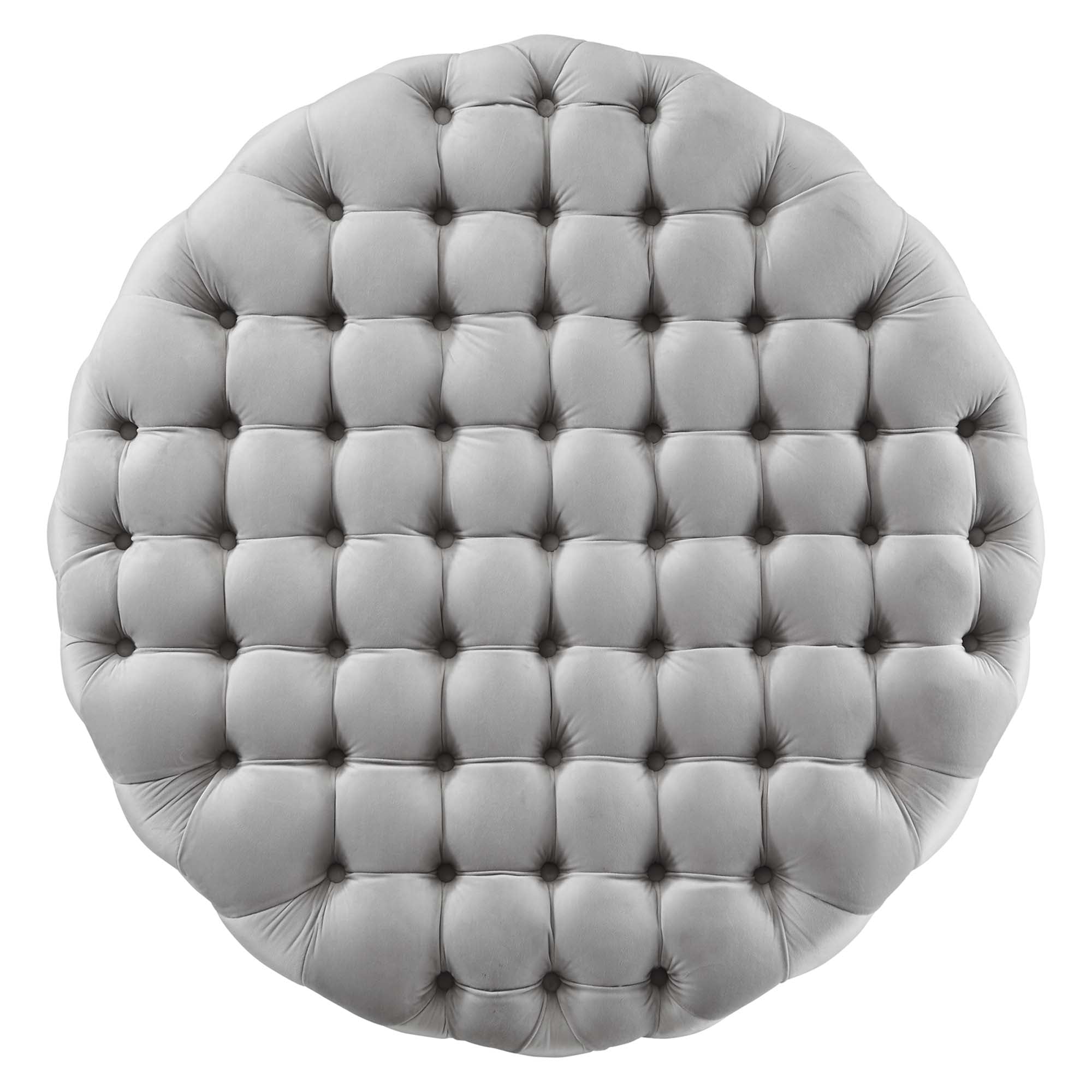Modway Amour Tufted Button Large Round Performance Velvet Ottoman