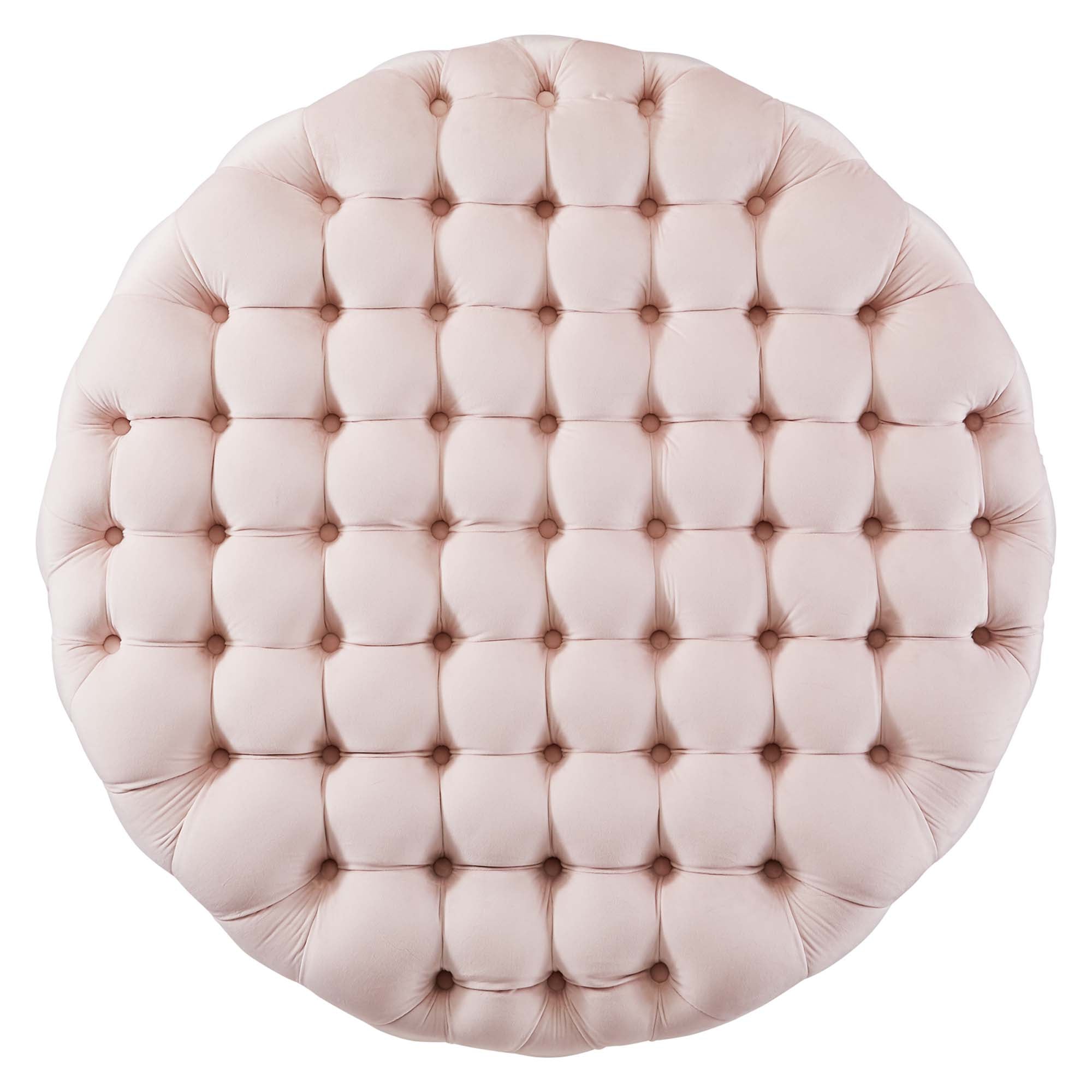 Modway Amour Tufted Button Large Round Performance Velvet Ottoman