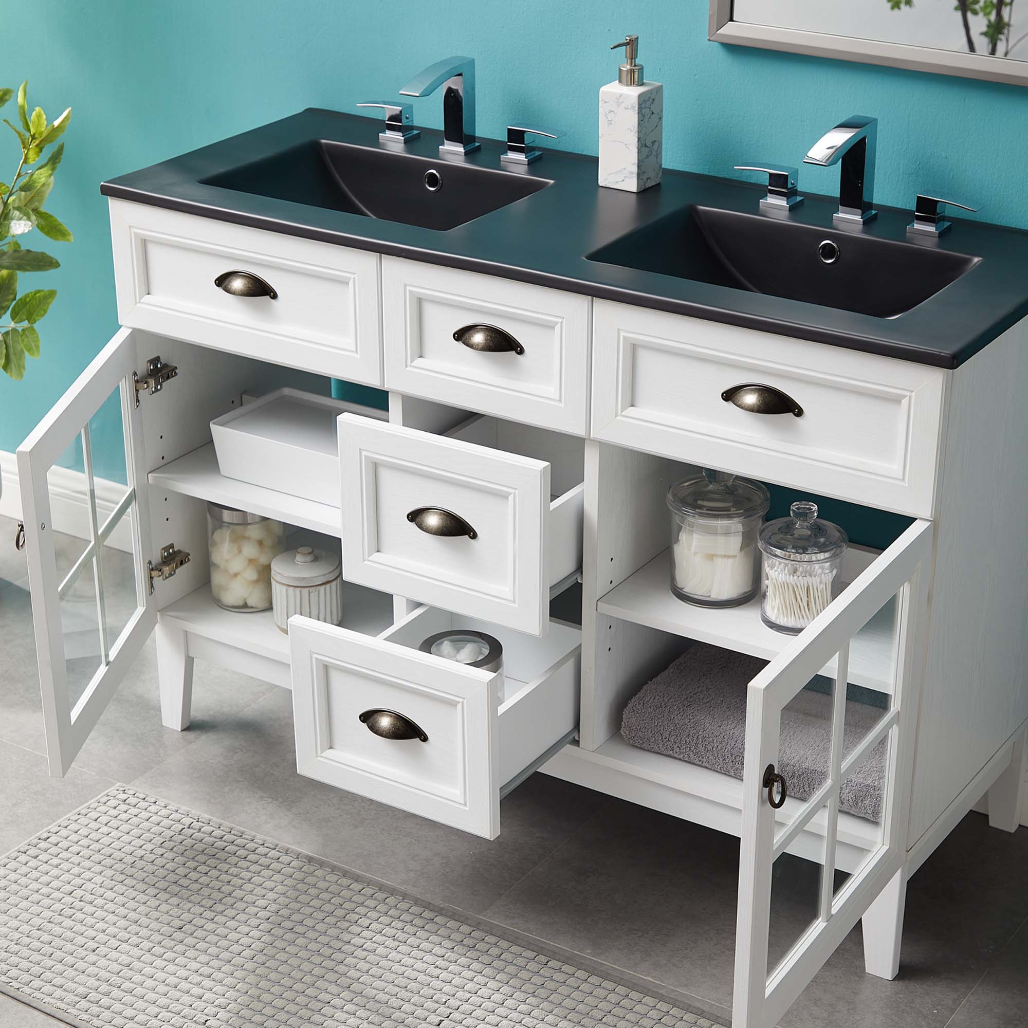 Modway Isle 48" Double Bathroom Vanity Cabinet