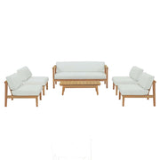 Modway Bayport 6 Piece Outdoor Patio Teak Set