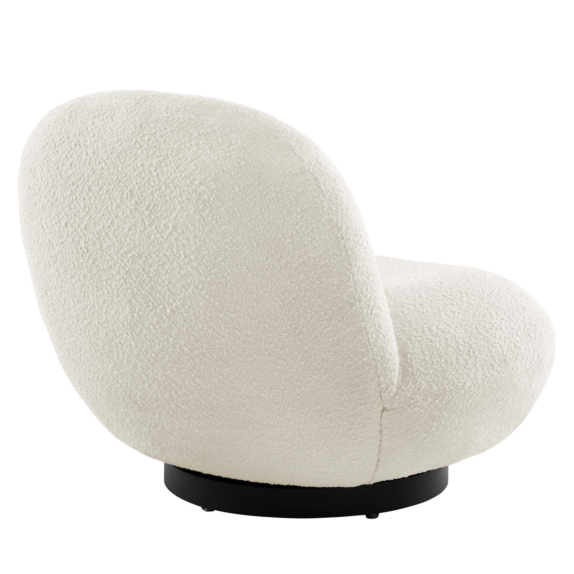 Modway Kindred Boucle Upholstered Upholstered Fabric Swivel Chair