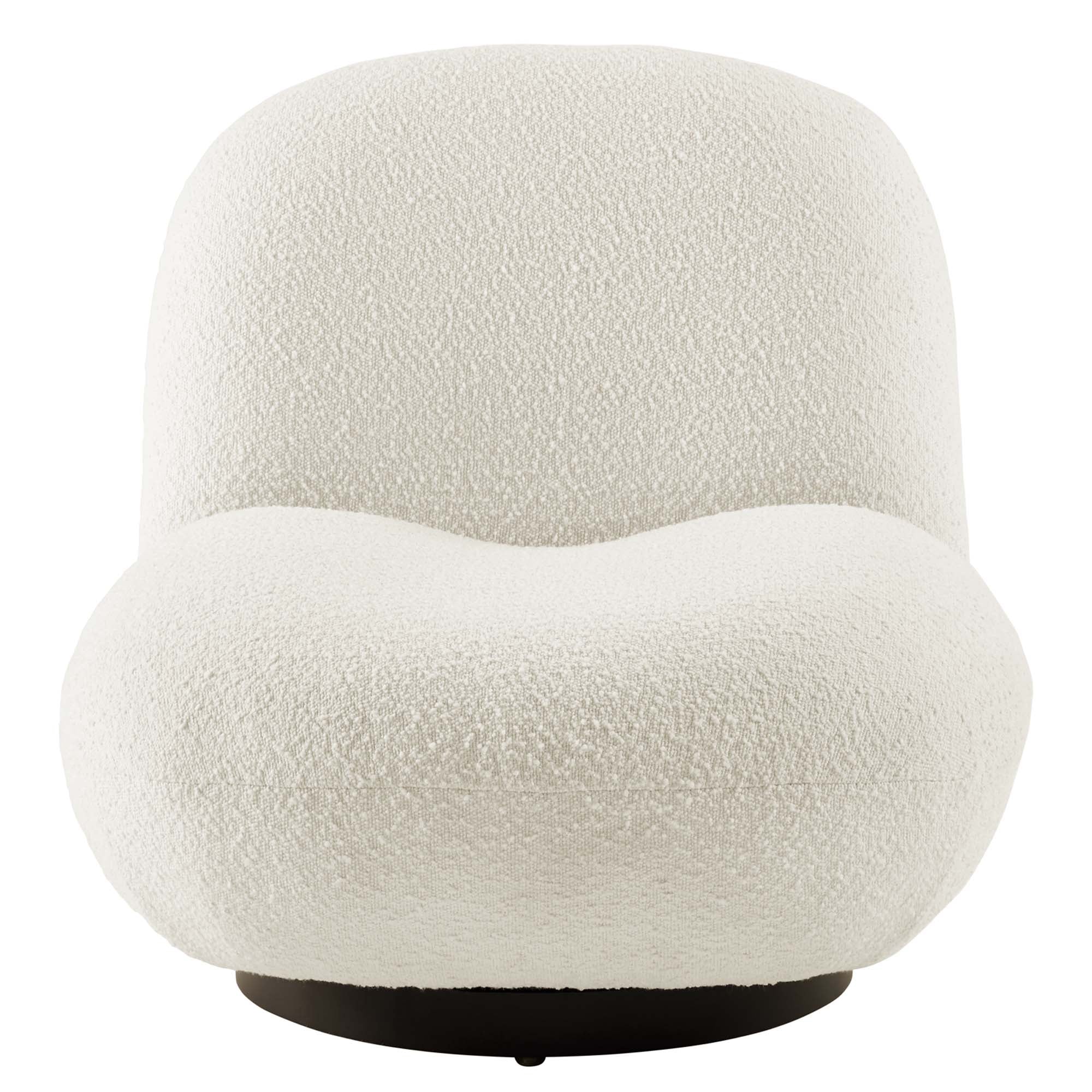 Modway Kindred Boucle Upholstered Upholstered Fabric Swivel Chair