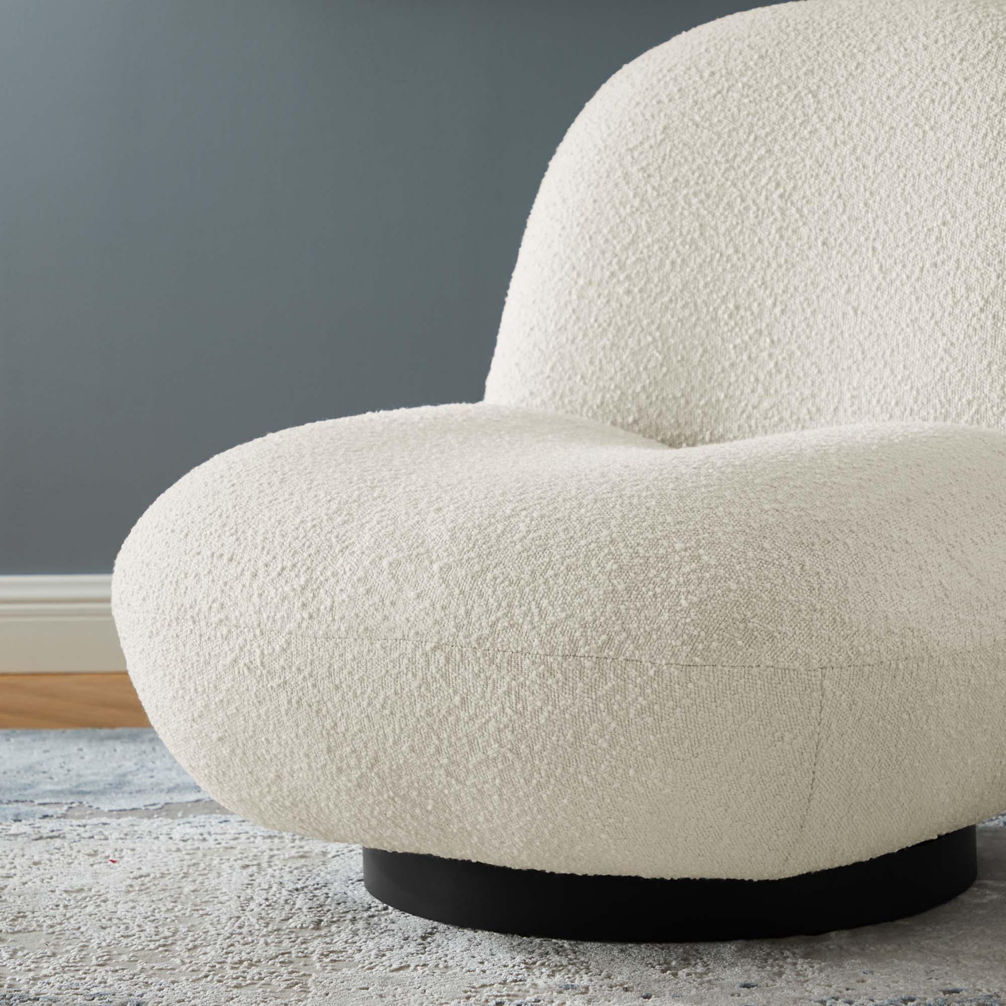 Modway Kindred Boucle Upholstered Upholstered Fabric Swivel Chair