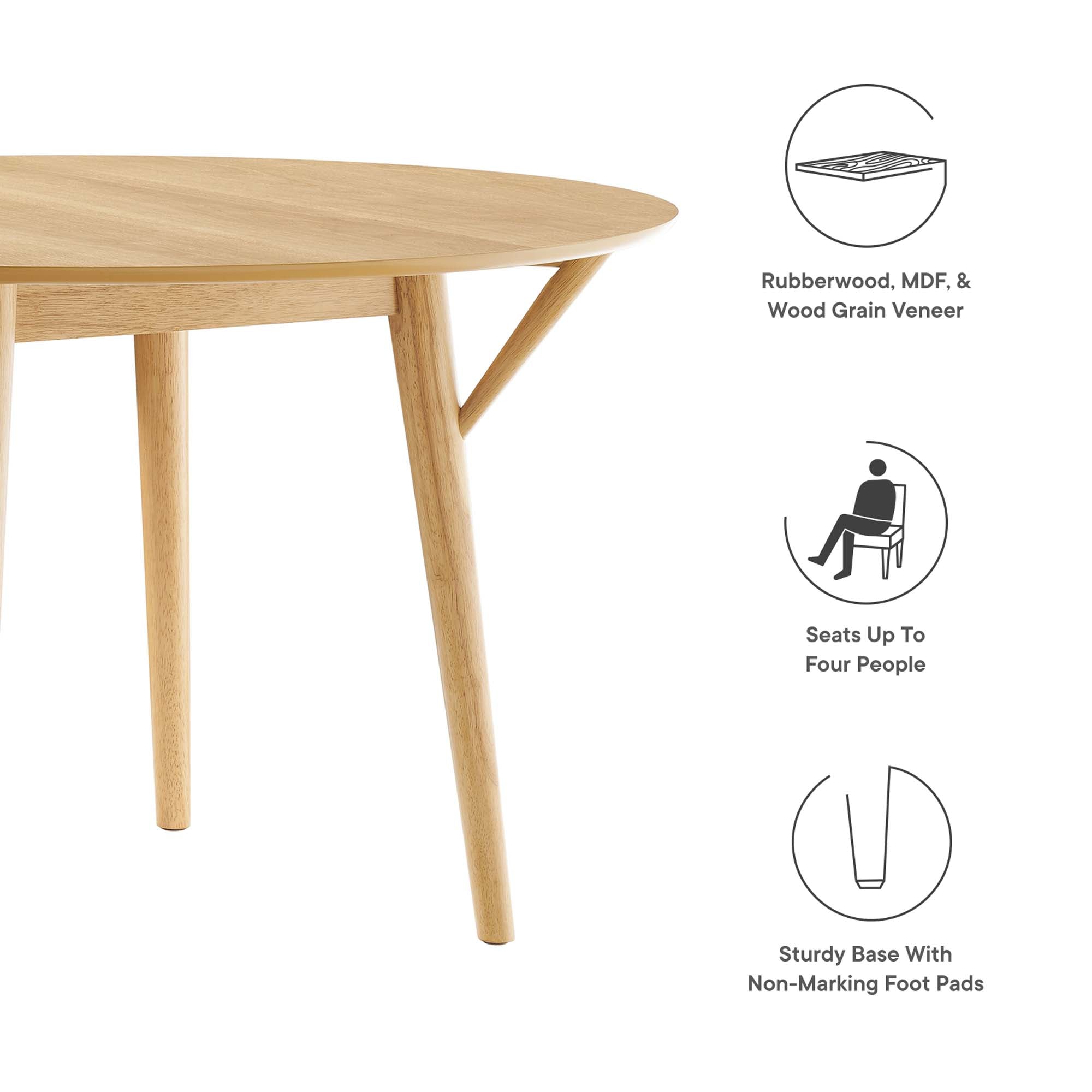 Modway Gallant 47" Round Dining Table