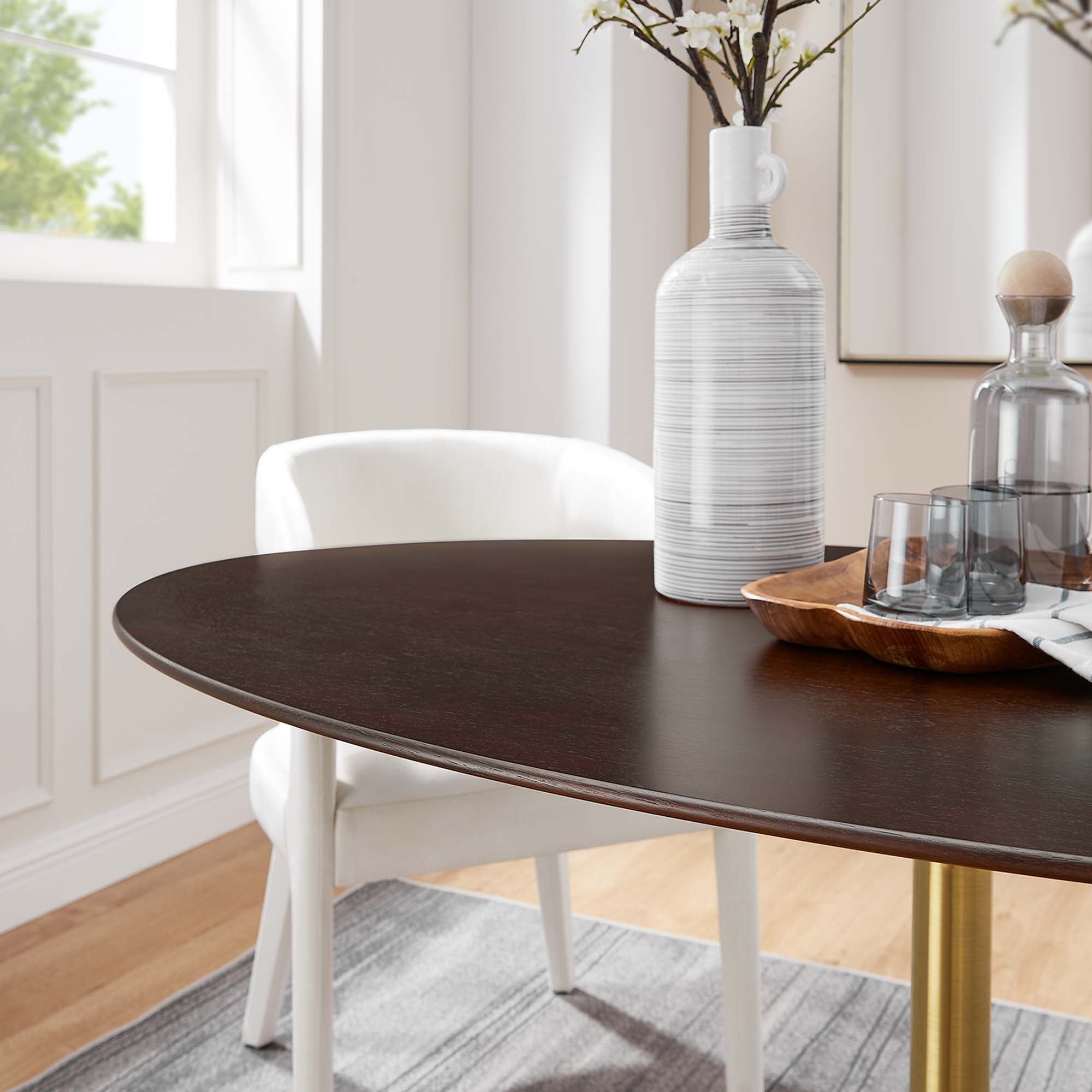 Modway Lippa 60" Oval Wood Dining Table