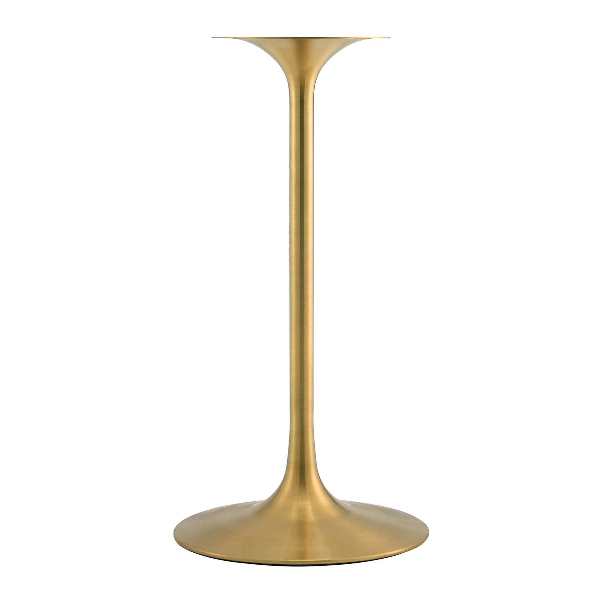 Modway Lippa 28" Round Cherry Walnut Wood Bar Table