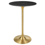 Modway Lippa 28" Round Faux Marble Bar Table