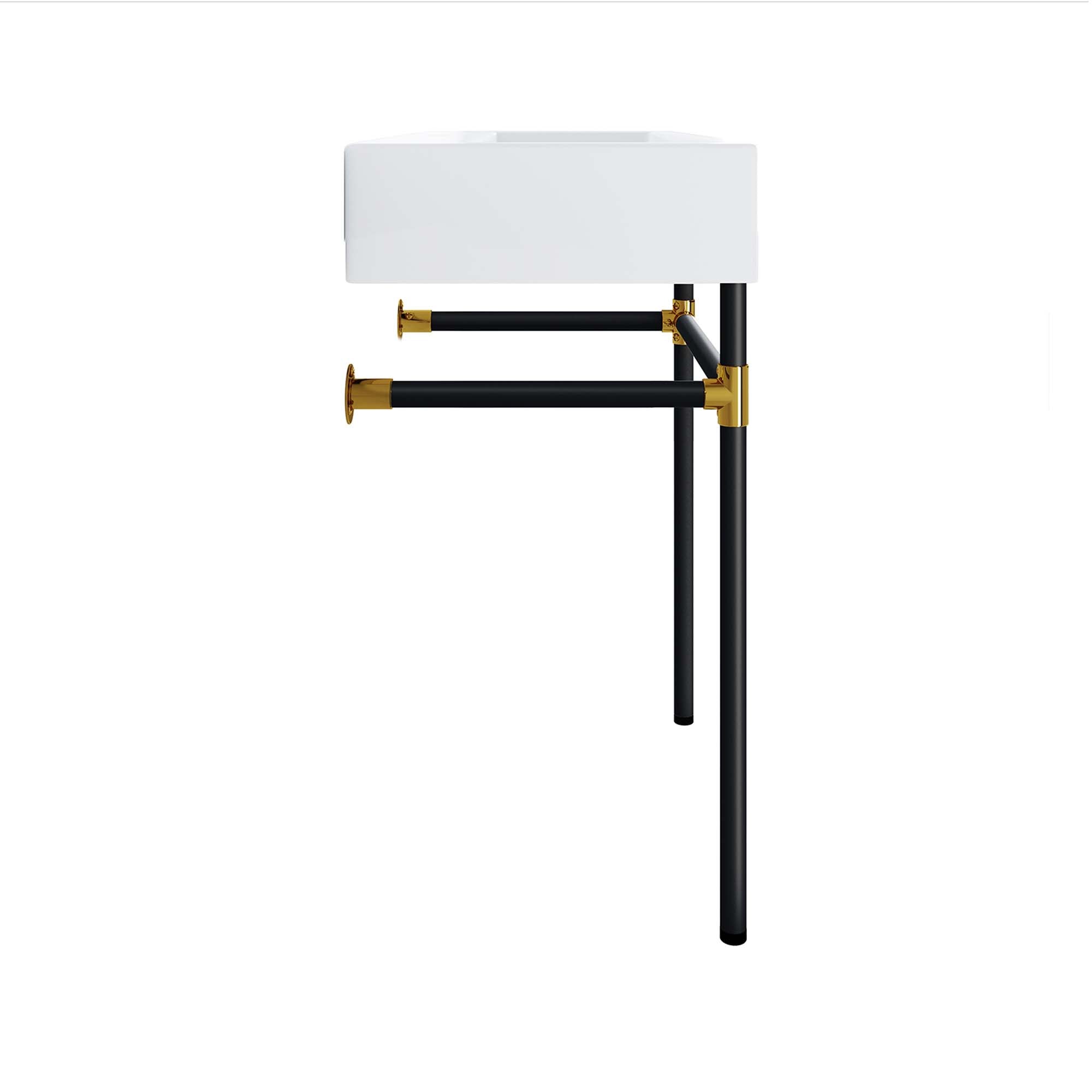 Modway Redeem 24" Wall-Mount Black Stainless Steel Bathroom Vanity