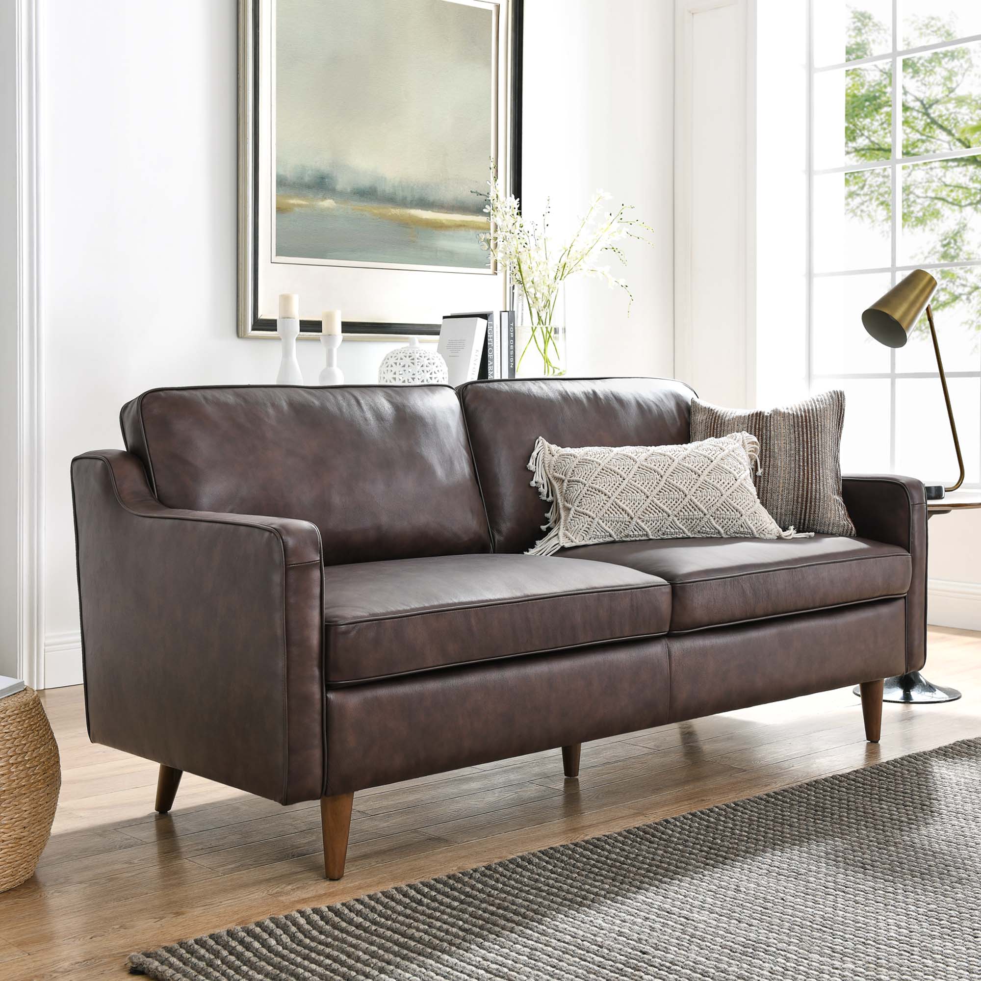 Modway Impart Genuine Leather Sofa